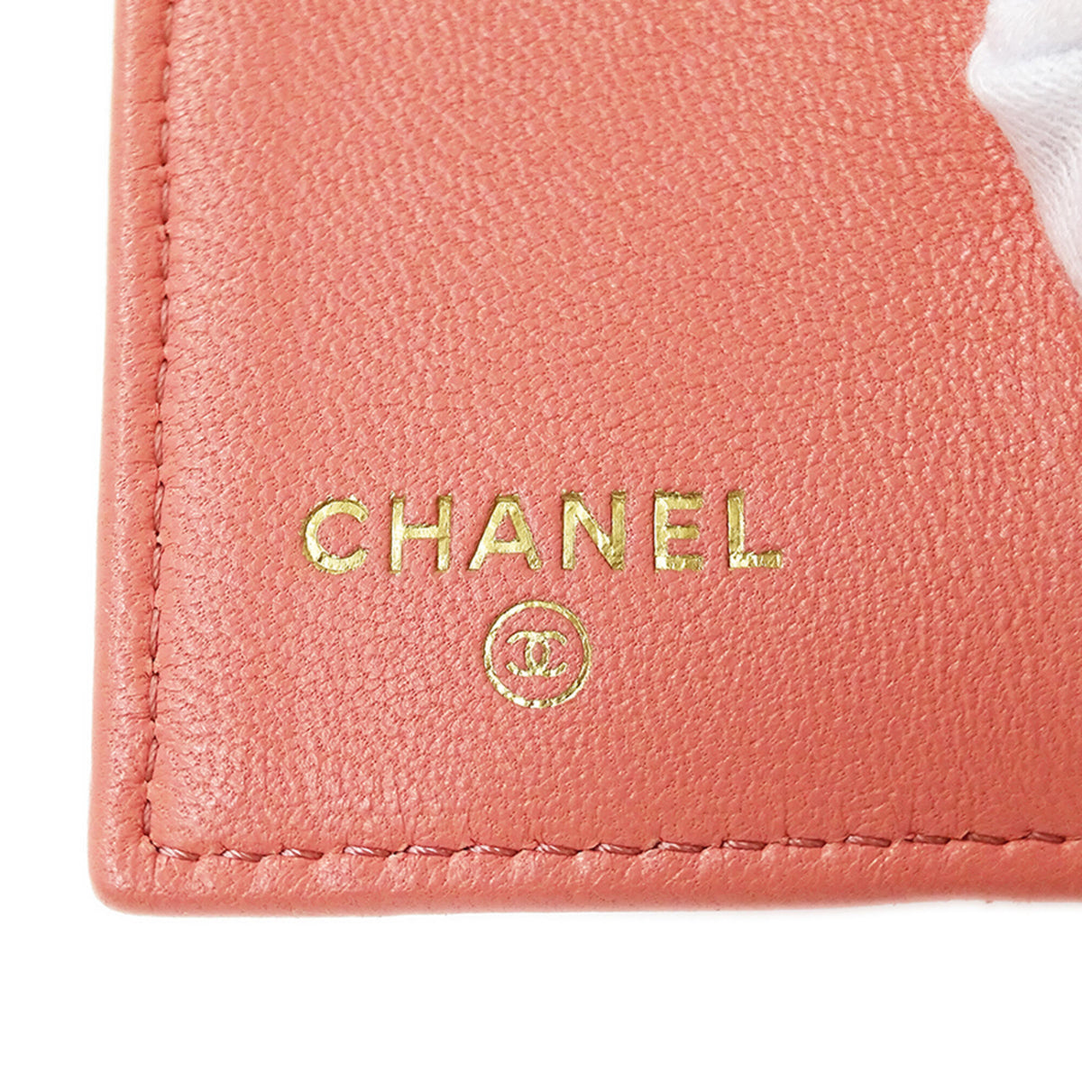 Chanel Pink Leather Wallet (Tri-Fold) (Pre-Owned)