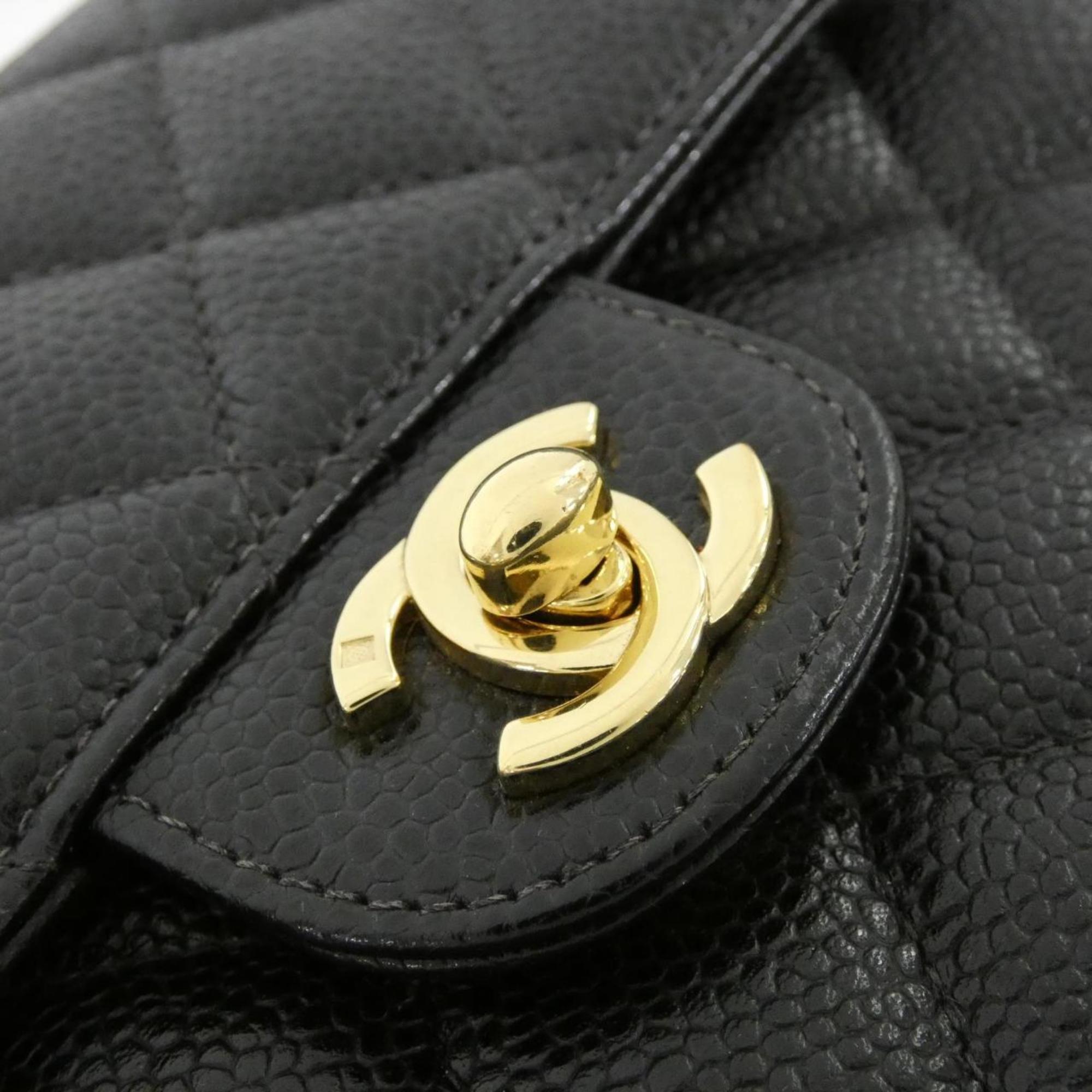 Chanel Black Grained Calfskin Shoulder Bag (Pre-Owned)