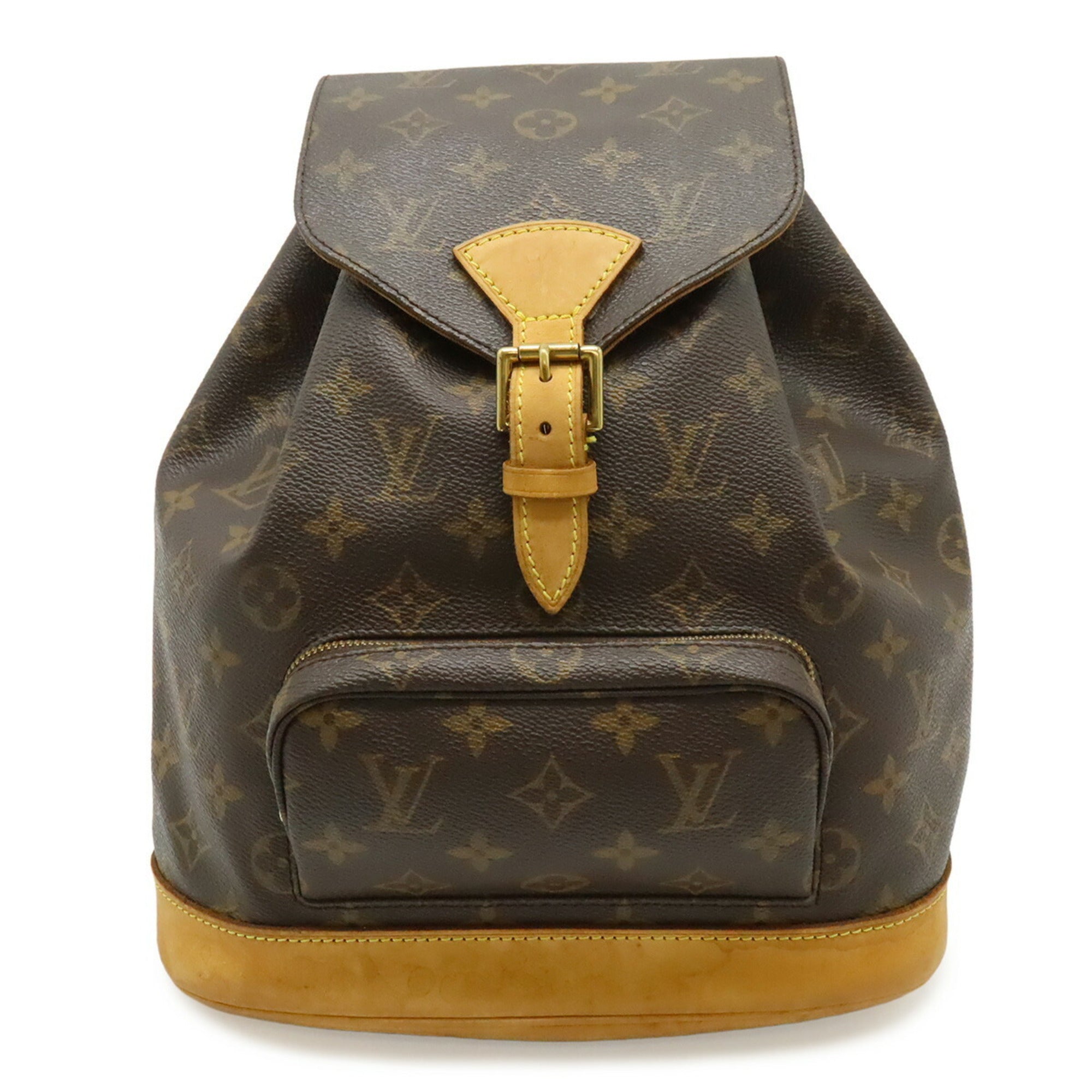 Louis Vuitton Brown Monogram Canvas Backpack Shoulder Bag (Pre-Owned)