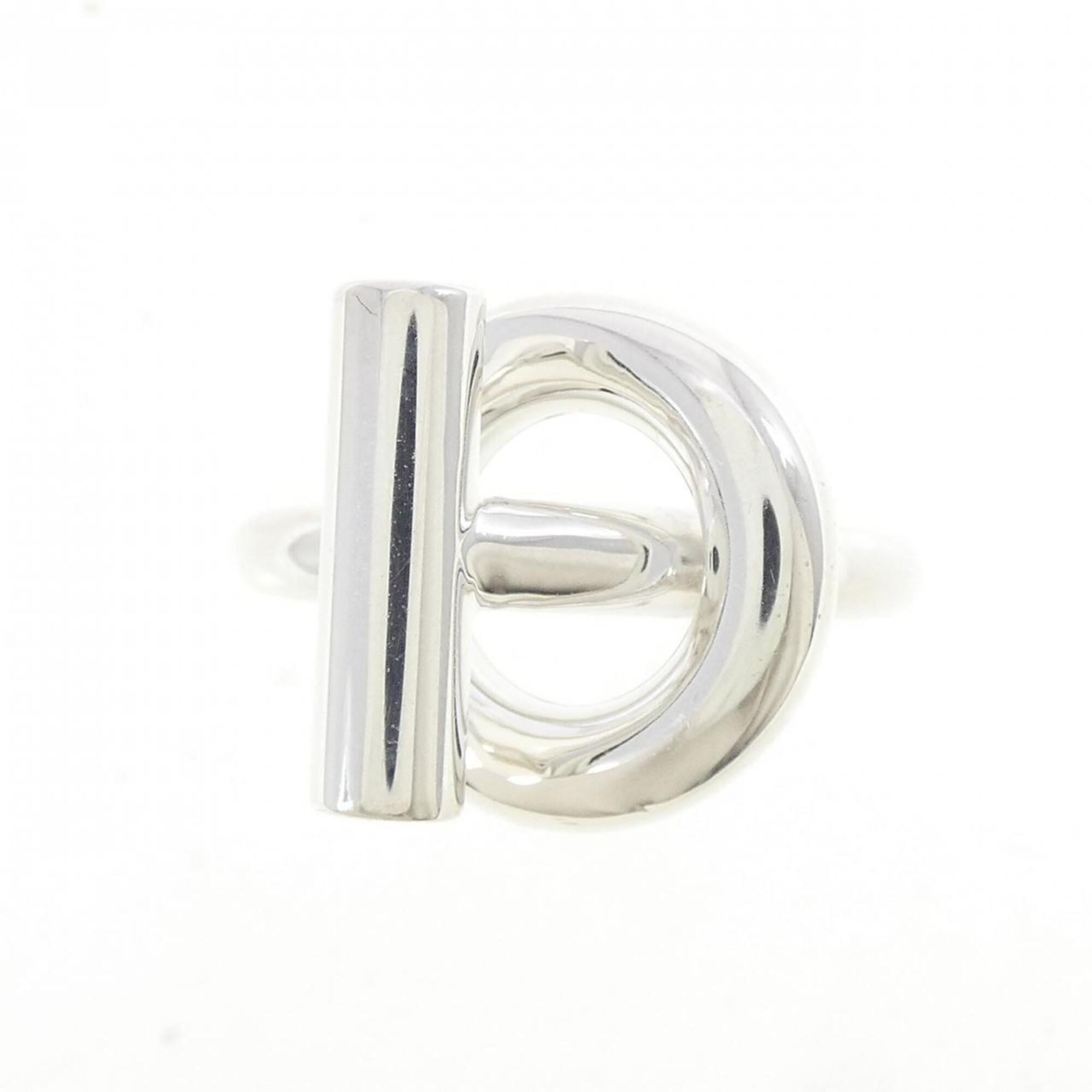 Hermes Silver 925 Band Ring (Pre-Owned)