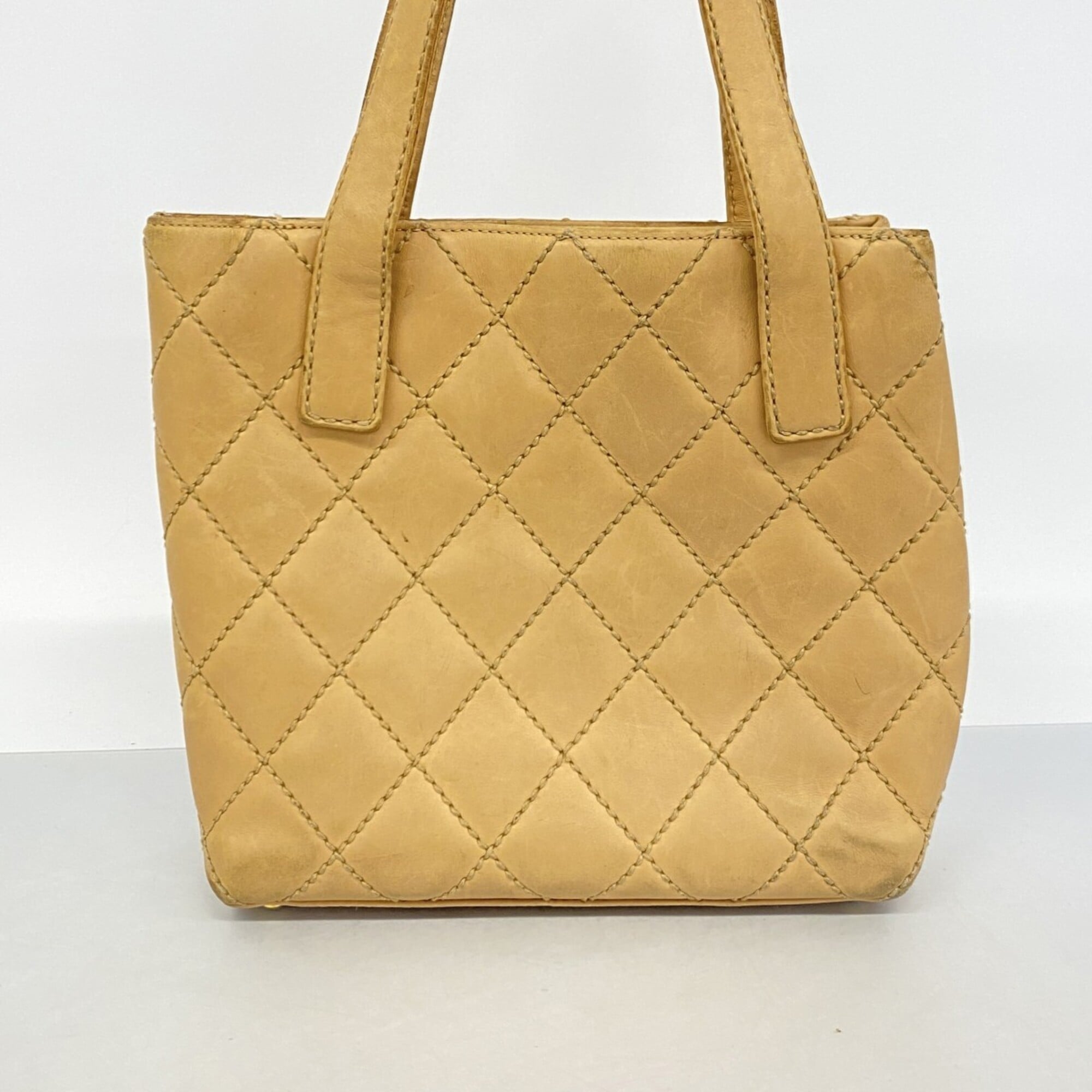 Chanel Beige Leather Tote Bag (Pre-Owned)