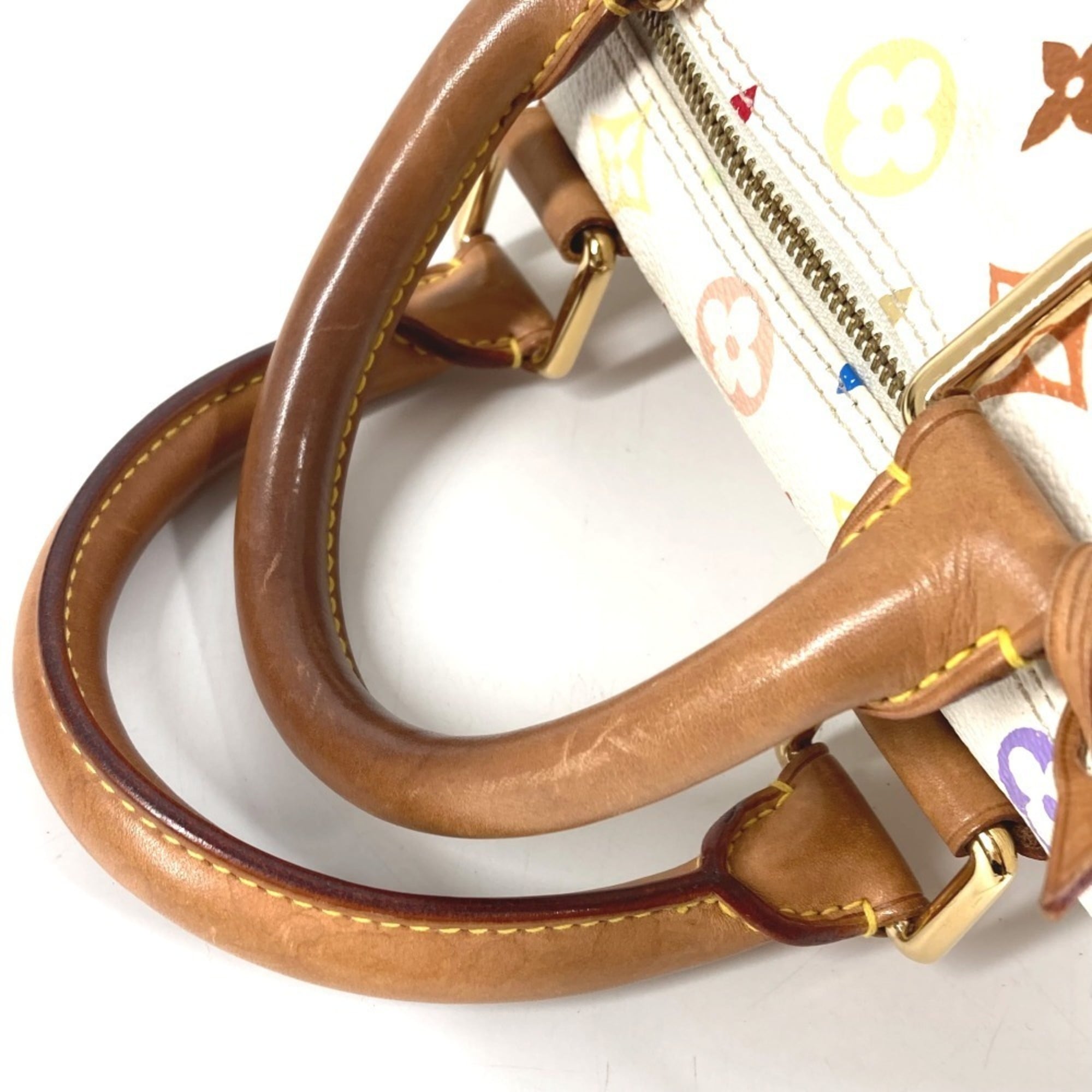 Louis Vuitton Blanc Multi-Color Monogram Multicolore Boston Bag Handbag (Pre-Owned)