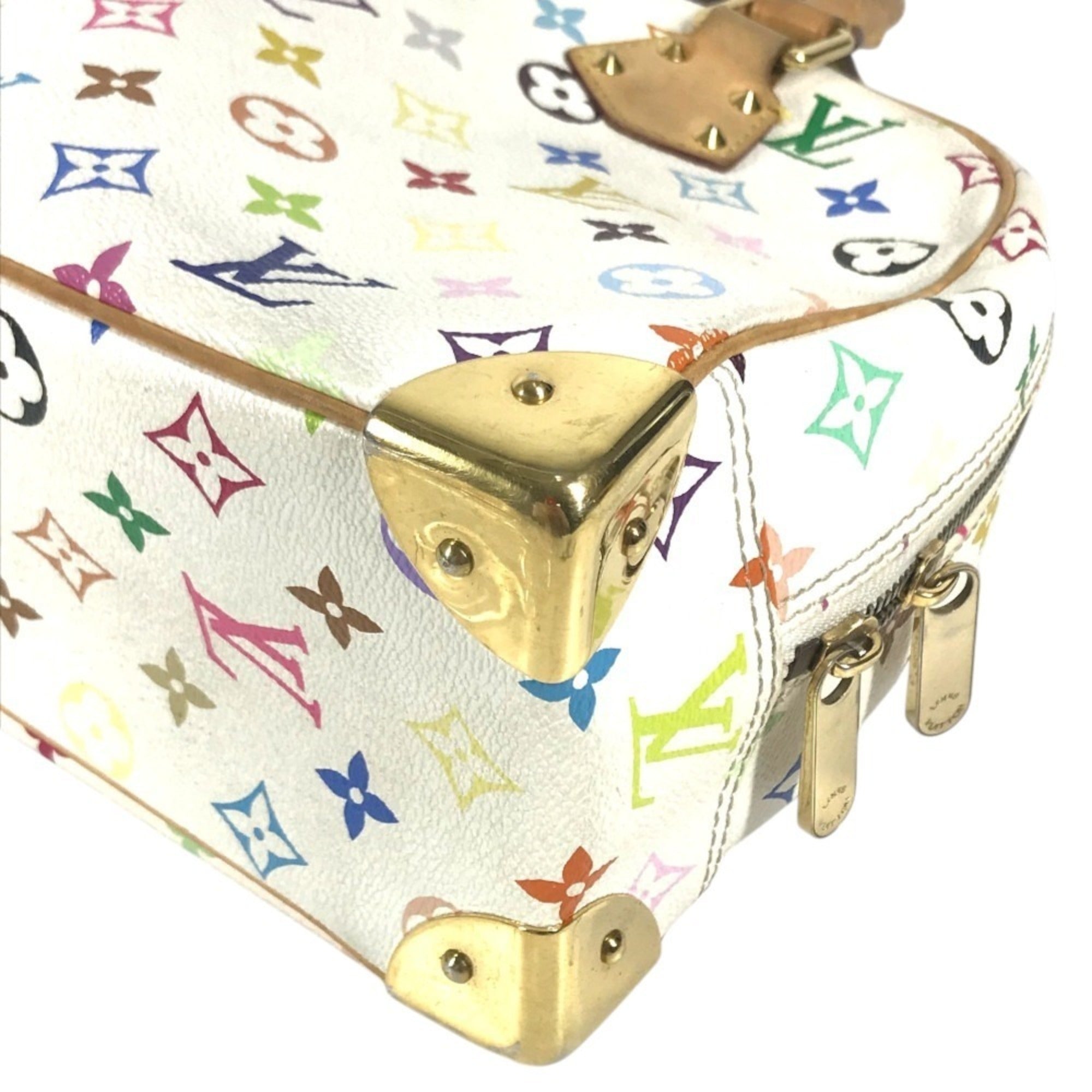 Louis Vuitton White Monogram Multicolore Boston Bag Handbag (Pre-Owned)