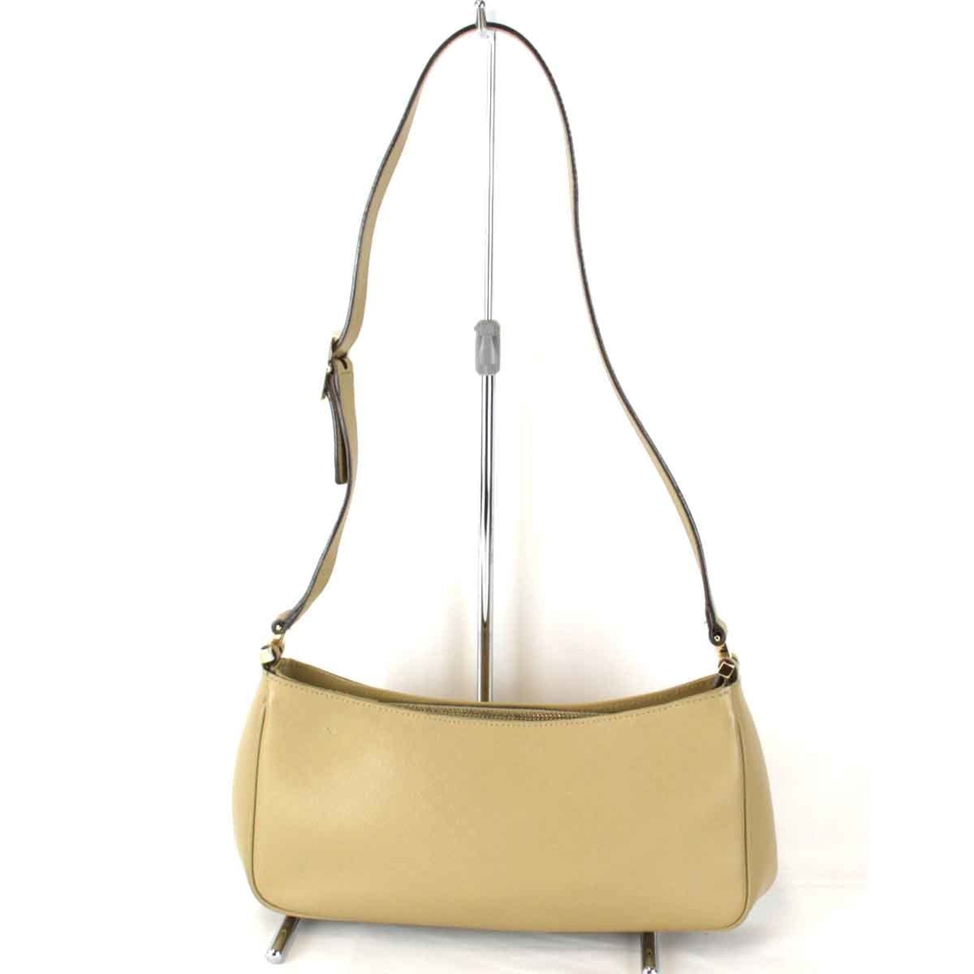 Gucci Beige Leather Shoulder Bag (Pre-Owned)