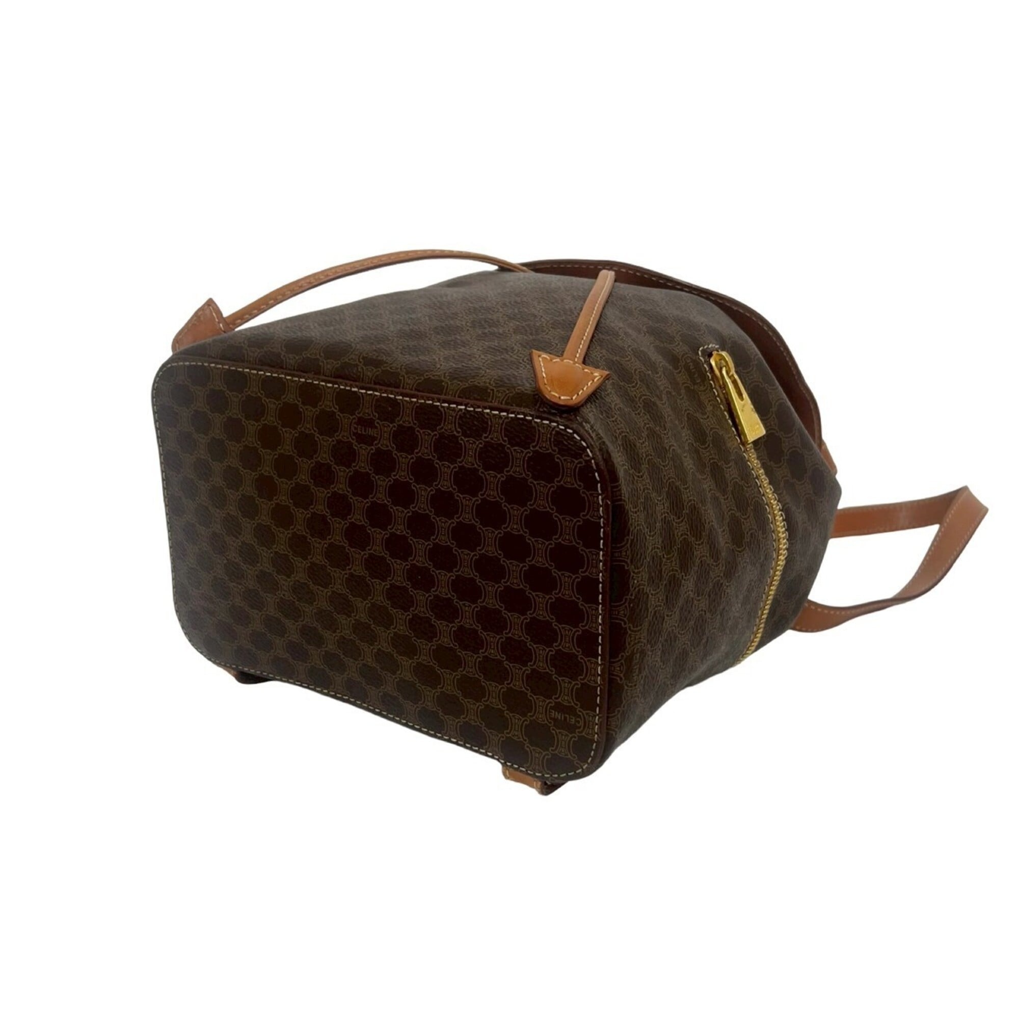 Celine Brown Leather Pvc Backpack (Pre-Owned)