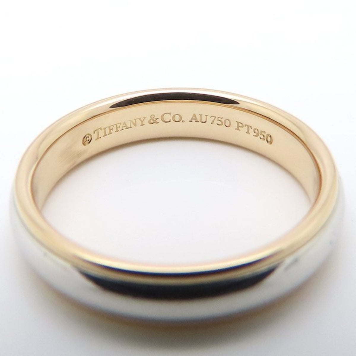 Tiffany Pink Gold (18K) Platinum 950 Band Ring (Pre-Owned)