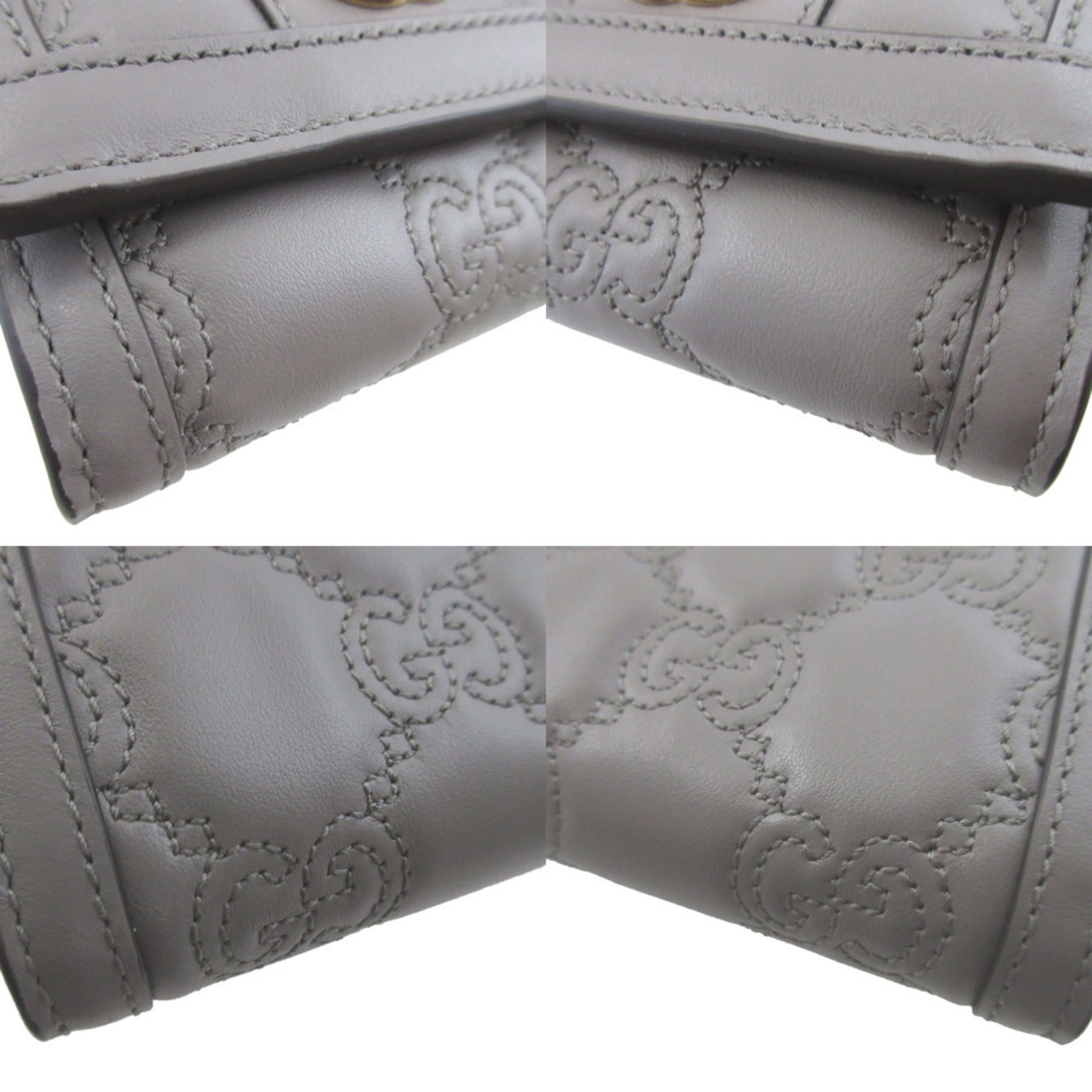 Gucci Gray Leather Wallet (Bi-Fold) (Pre-Owned)