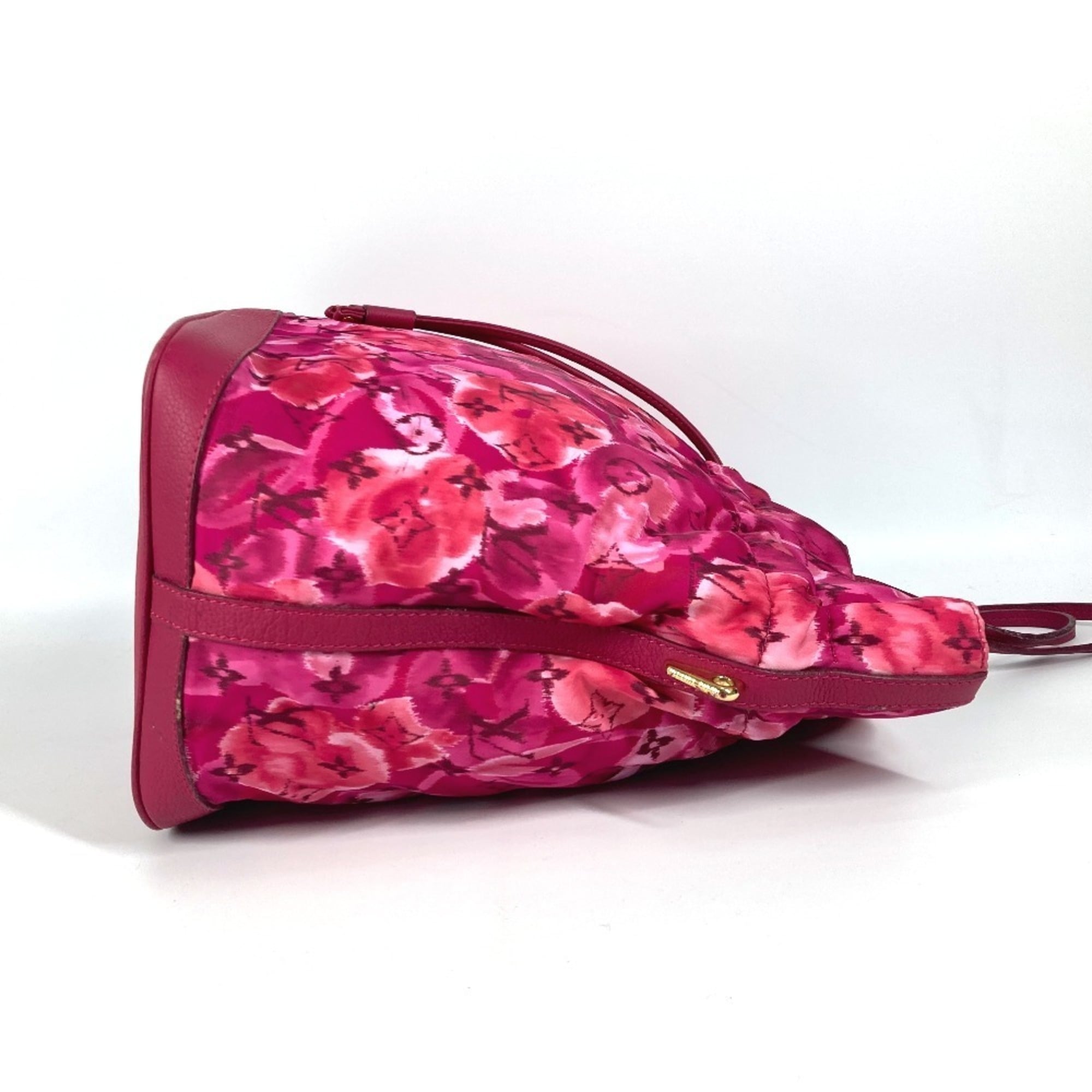 Louis Vuitton Pink Leather Nylon Shoulder Bag Tote Bag (Pre-Owned)