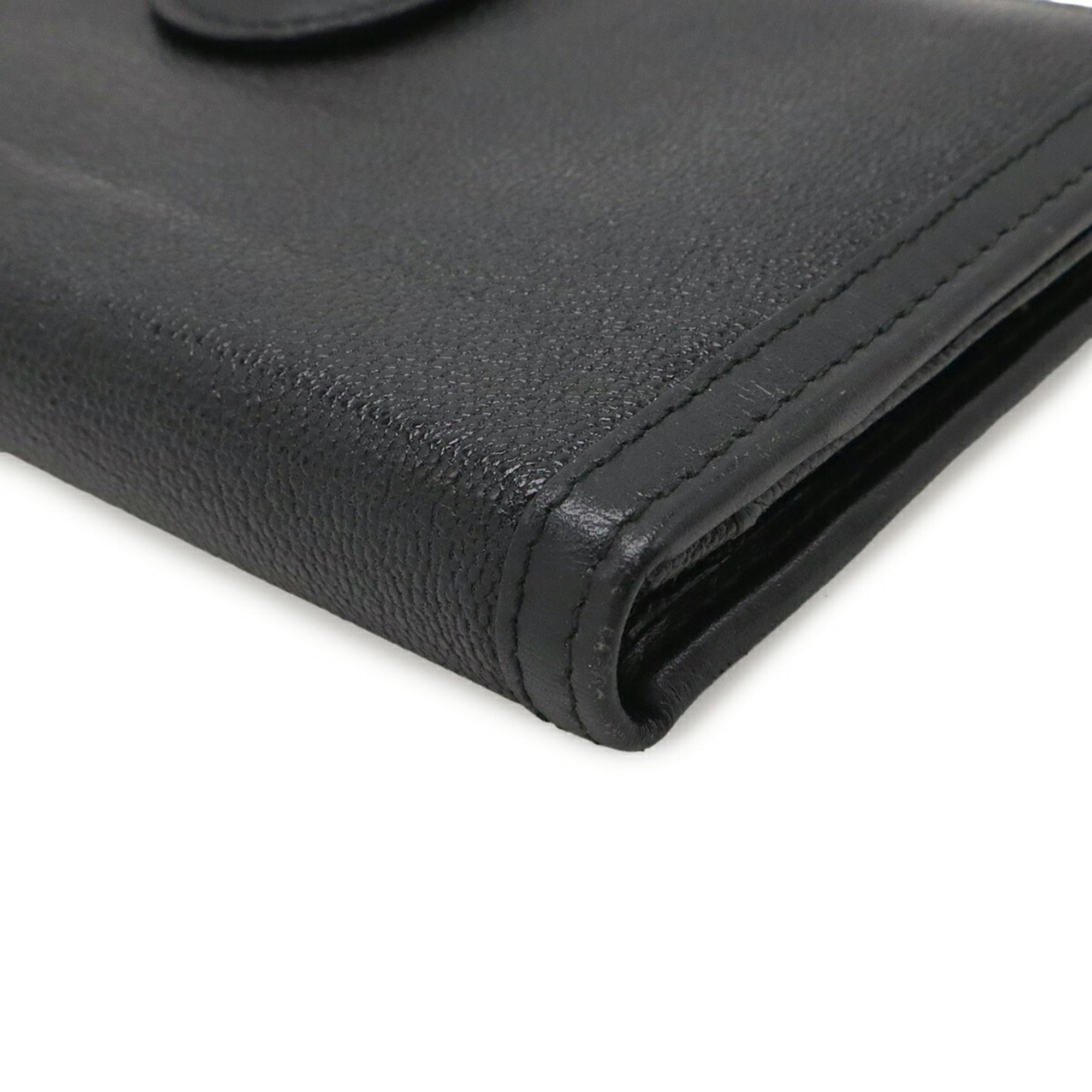 Bvlgari Black Leather Long Wallet (Bi-Fold) (Pre-Owned)