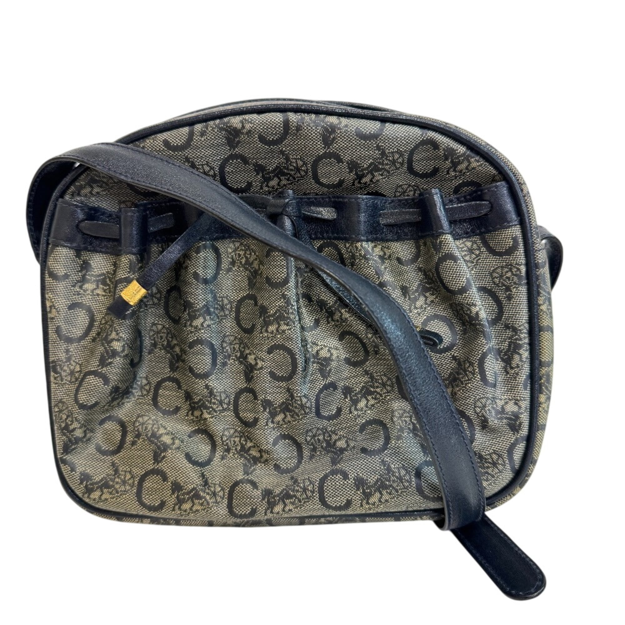 Celine Gray Navy Pvc Leather Pochette Shoulder Bag (Pre-Owned)