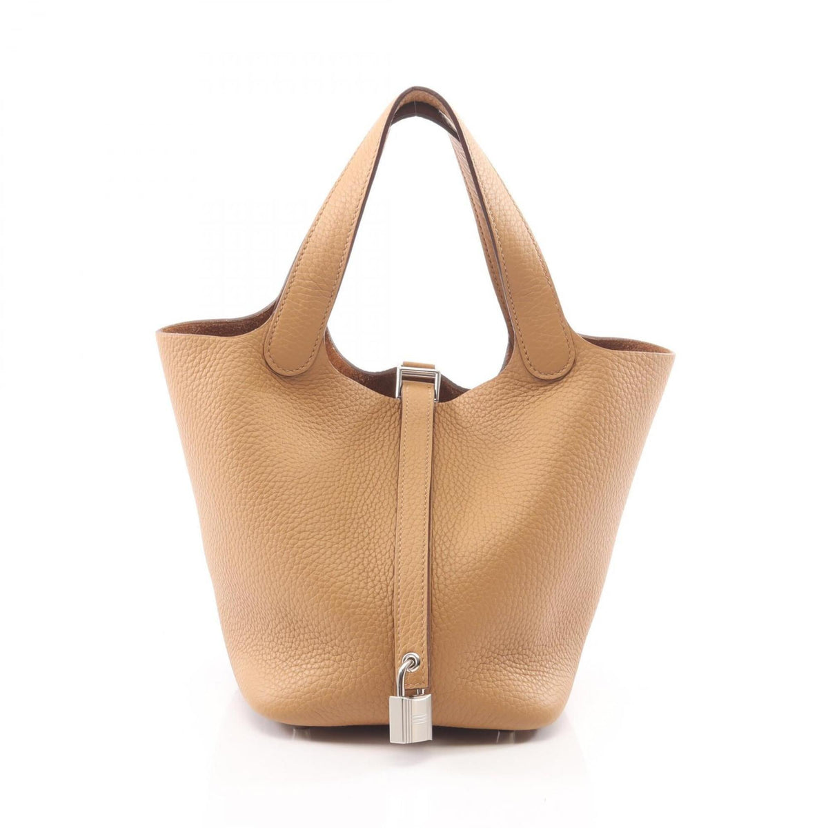 Hermes Brown Taurillon Clemence Leather Handbag (Pre-Owned)