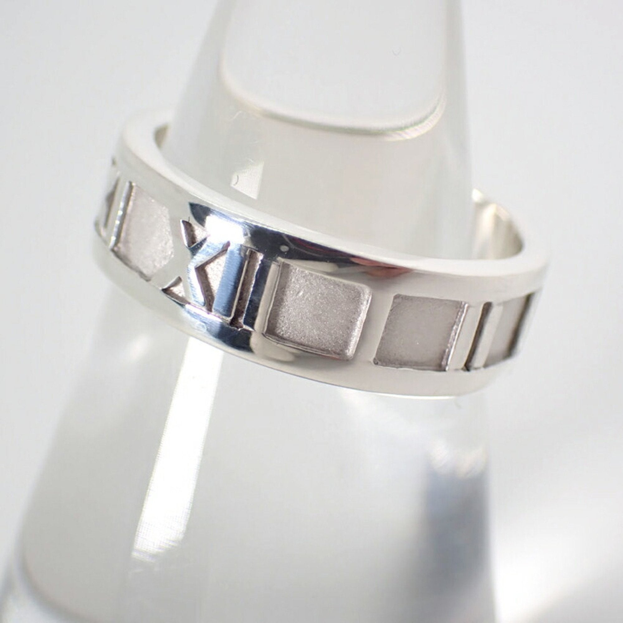 Tiffany Atlas Silver Sterling Silver 925 Band Ring (Pre-Owned)
