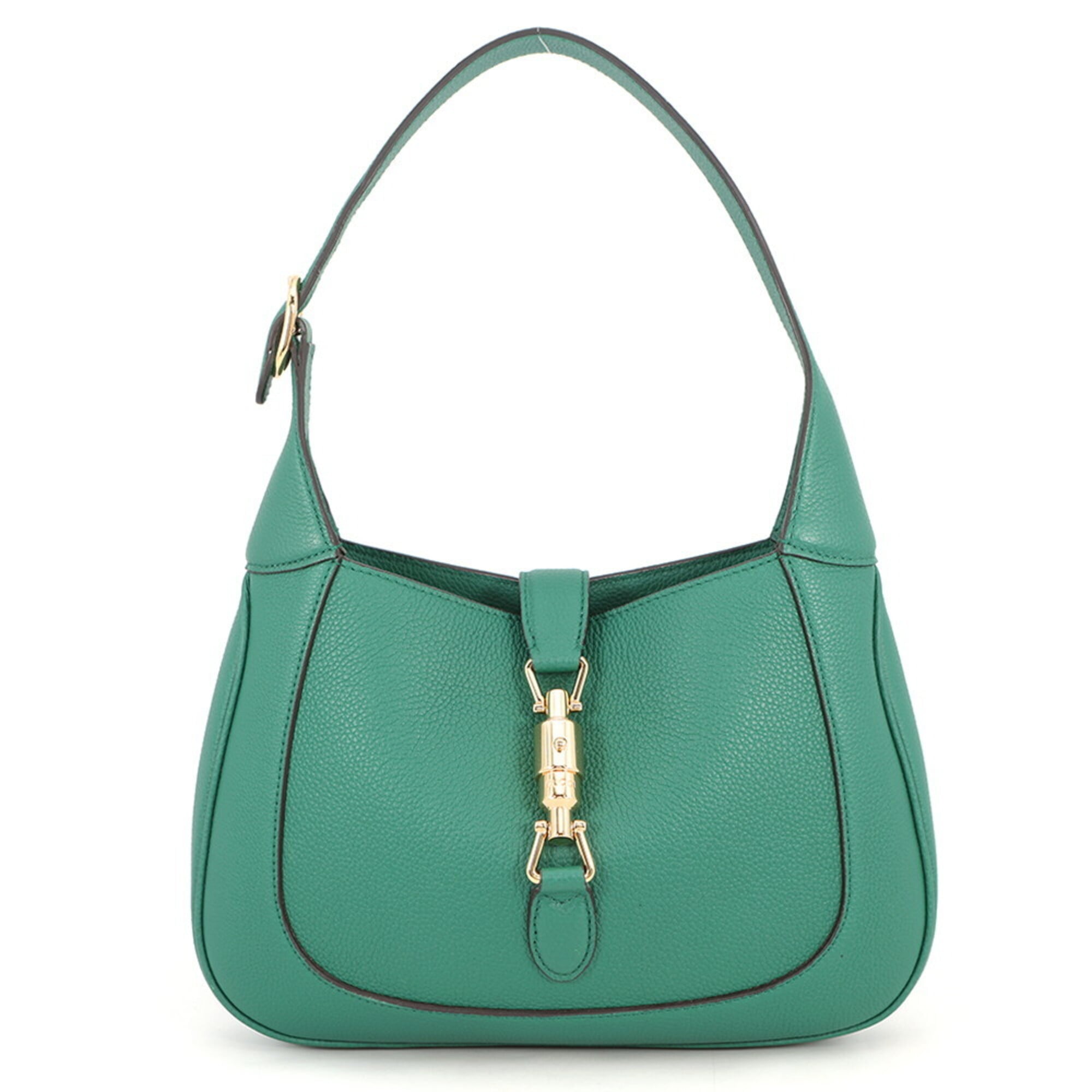 Gucci Green Leather Handbag Shoulder Bag (Pre-Owned)