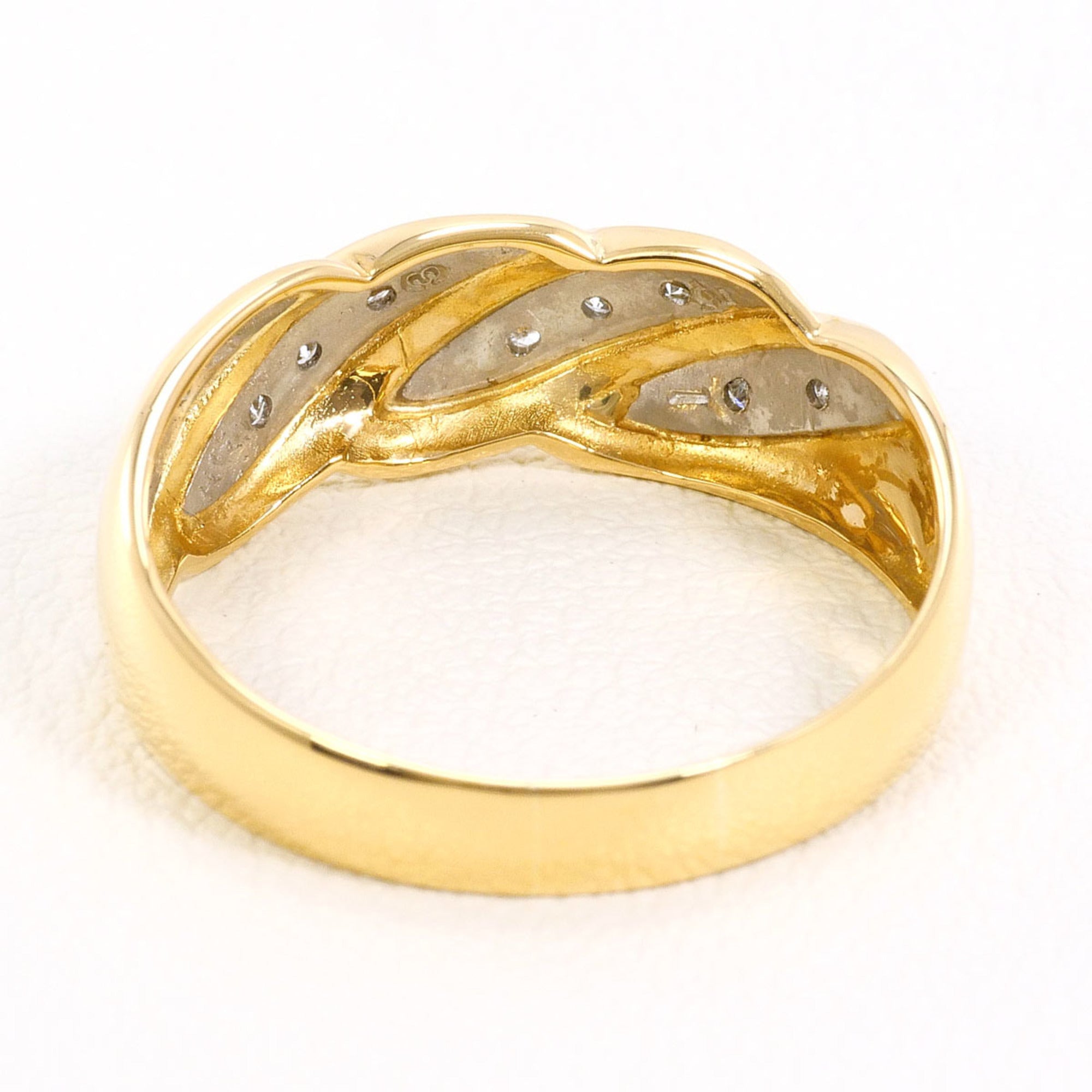 Unbranded Platinum Yellow Gold Yellow Gold (18K) Platinum 900 Band Ring (Pre-Owned)