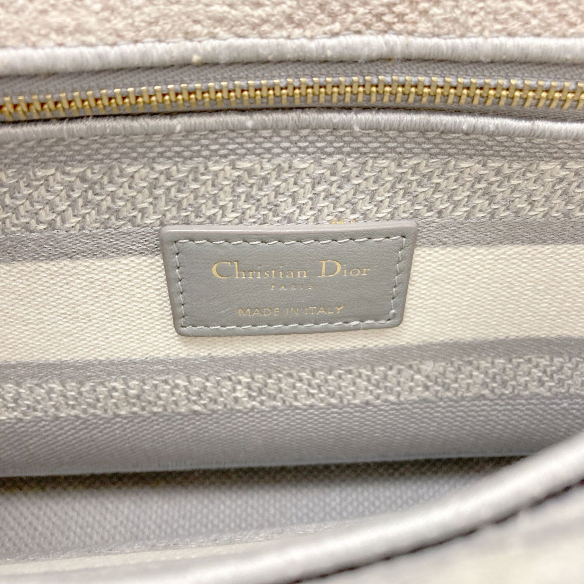 Christian Dior Gray Canvas Handbag (Pre-Owned)