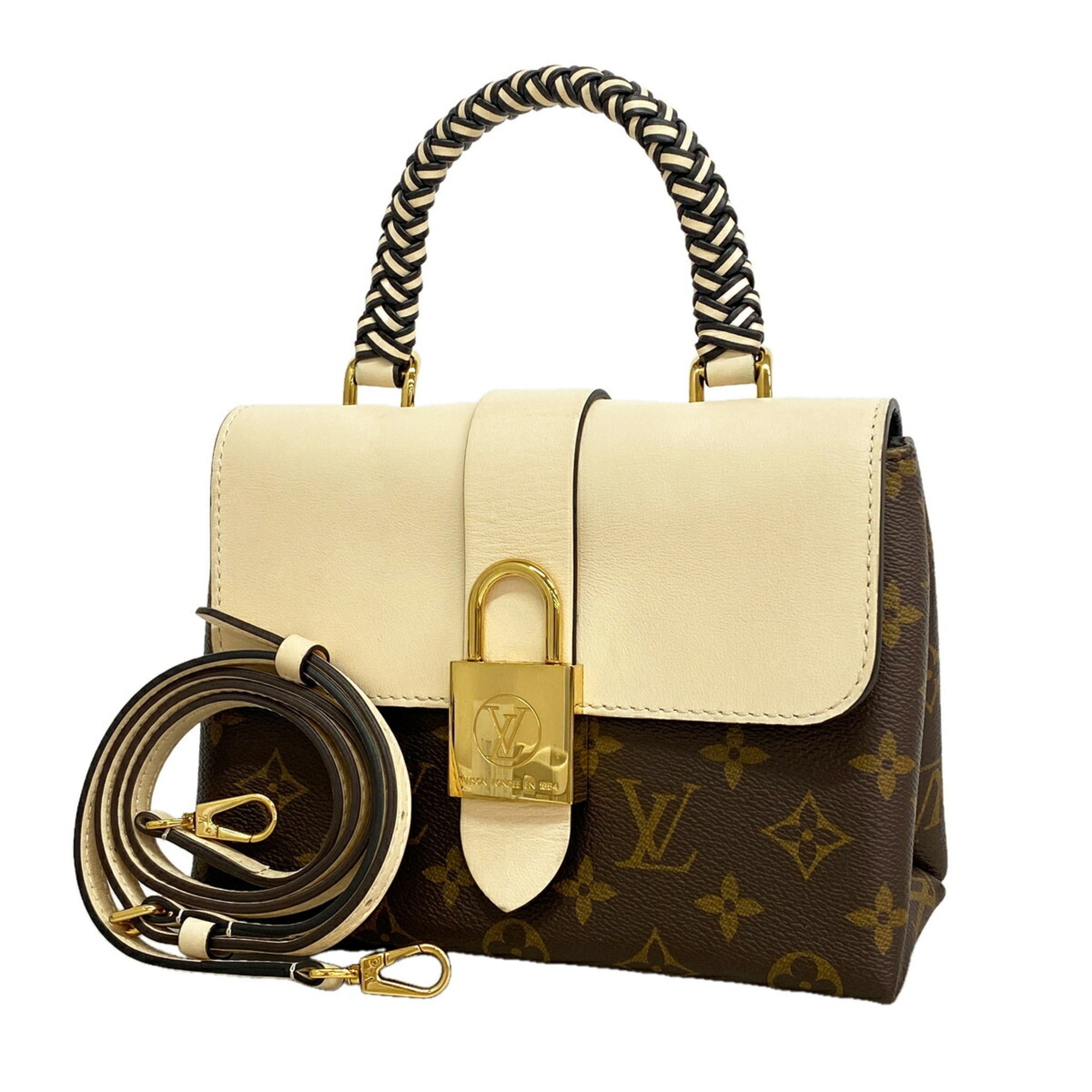Louis Vuitton Brown Cream Handbag (Pre-Owned)