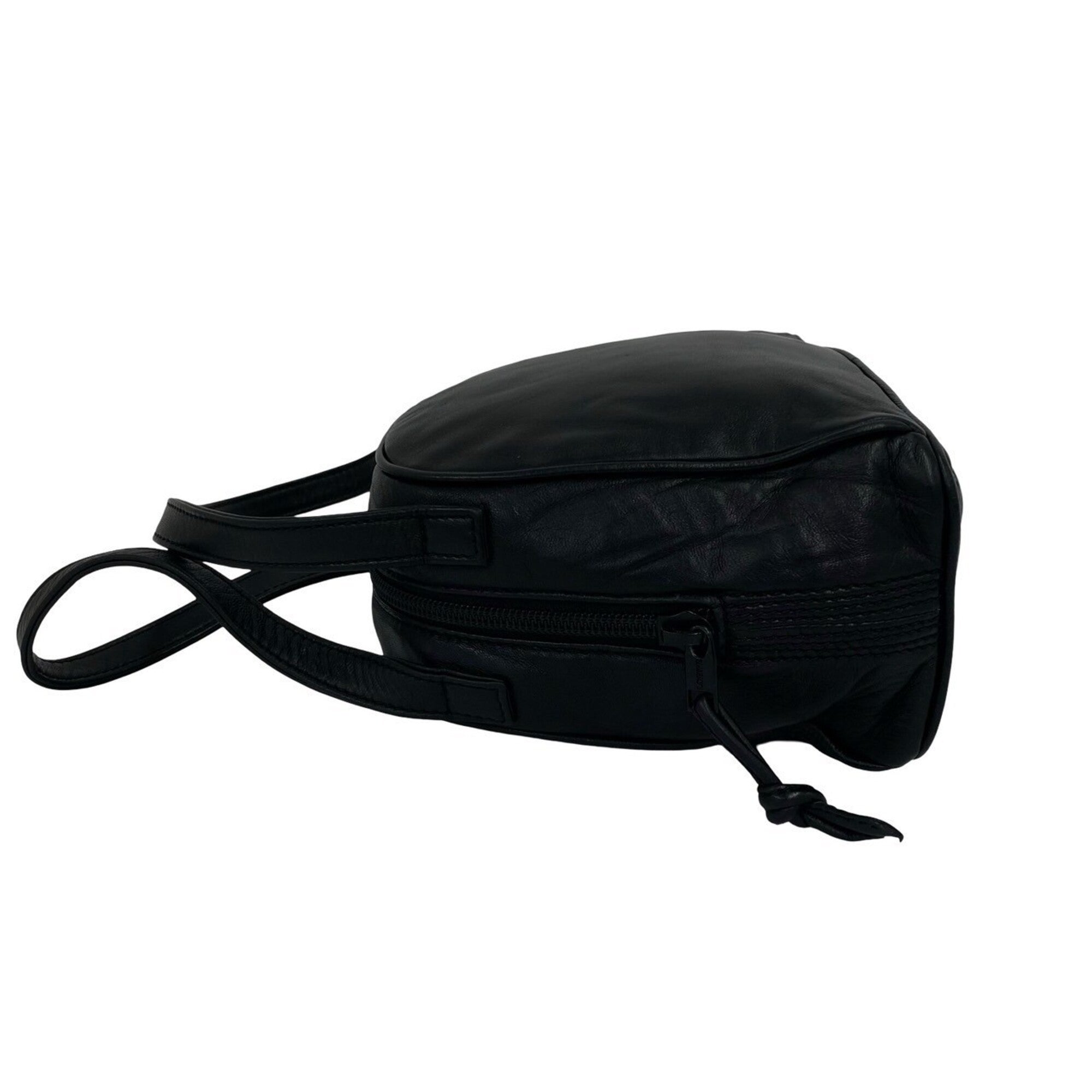 Loewe Black Leather Boston Bag Handbag (Pre-Owned)