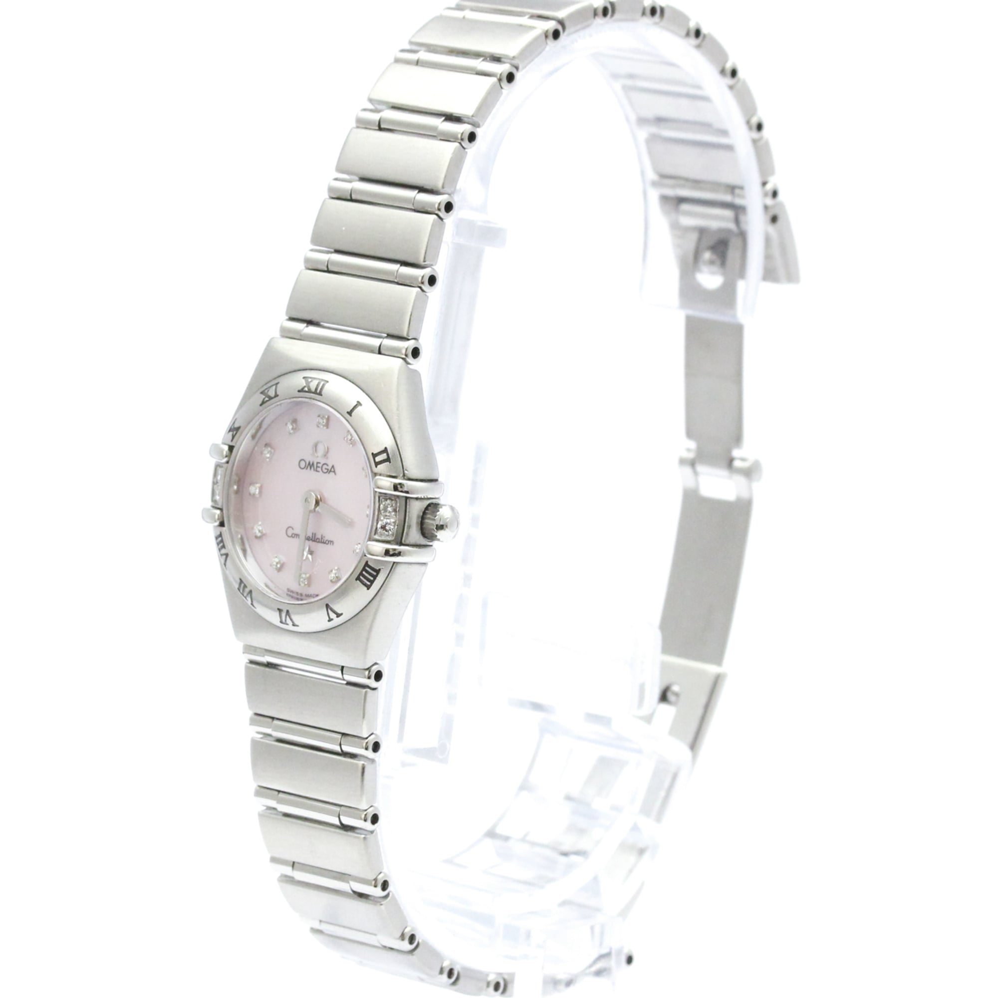 Omega Constellation My Choice Quartz Watch Stainless Steel With Diamond Bezel And Mother Of Pearl Watch (Pre-Owned)