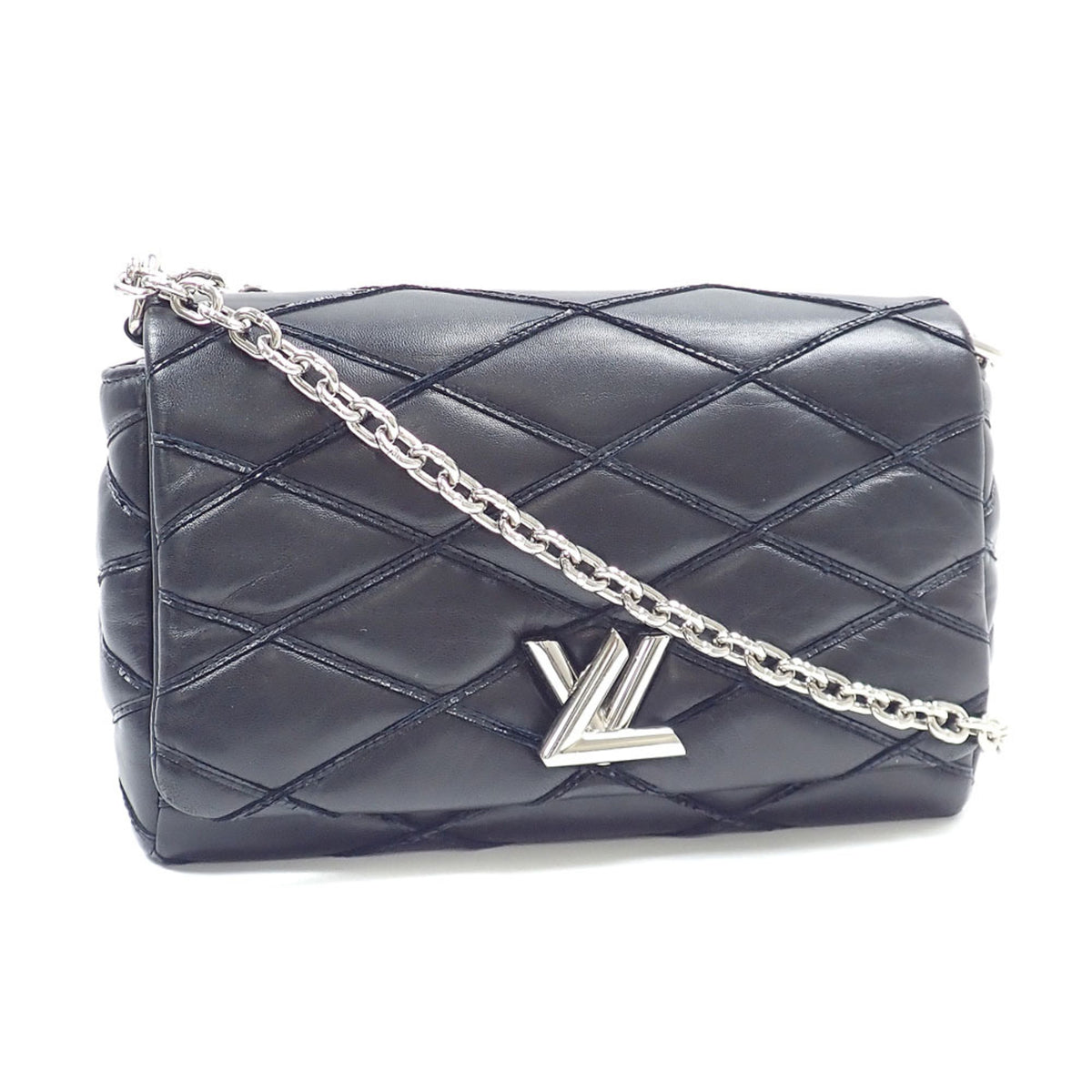 Louis Vuitton Black Noir Leather Shoulder Bag (Pre-Owned)