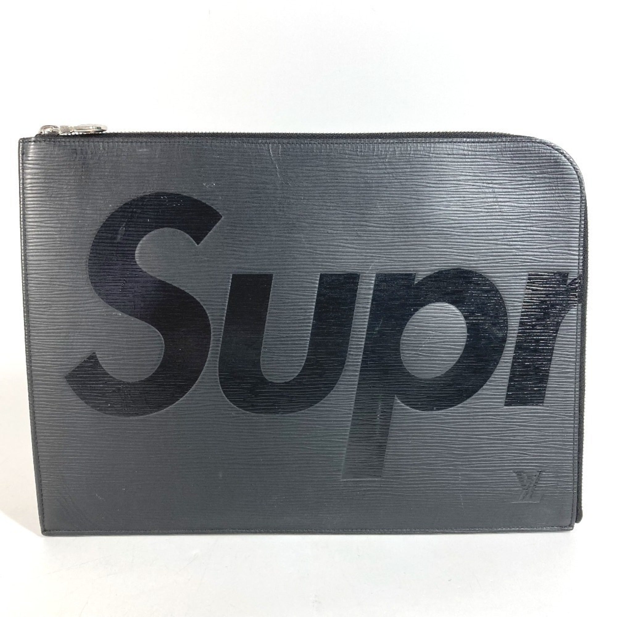 Louis Vuitton Black Noir Epi Leather Clutch Bag Handbag Pochette Pouch (Pre-Owned)