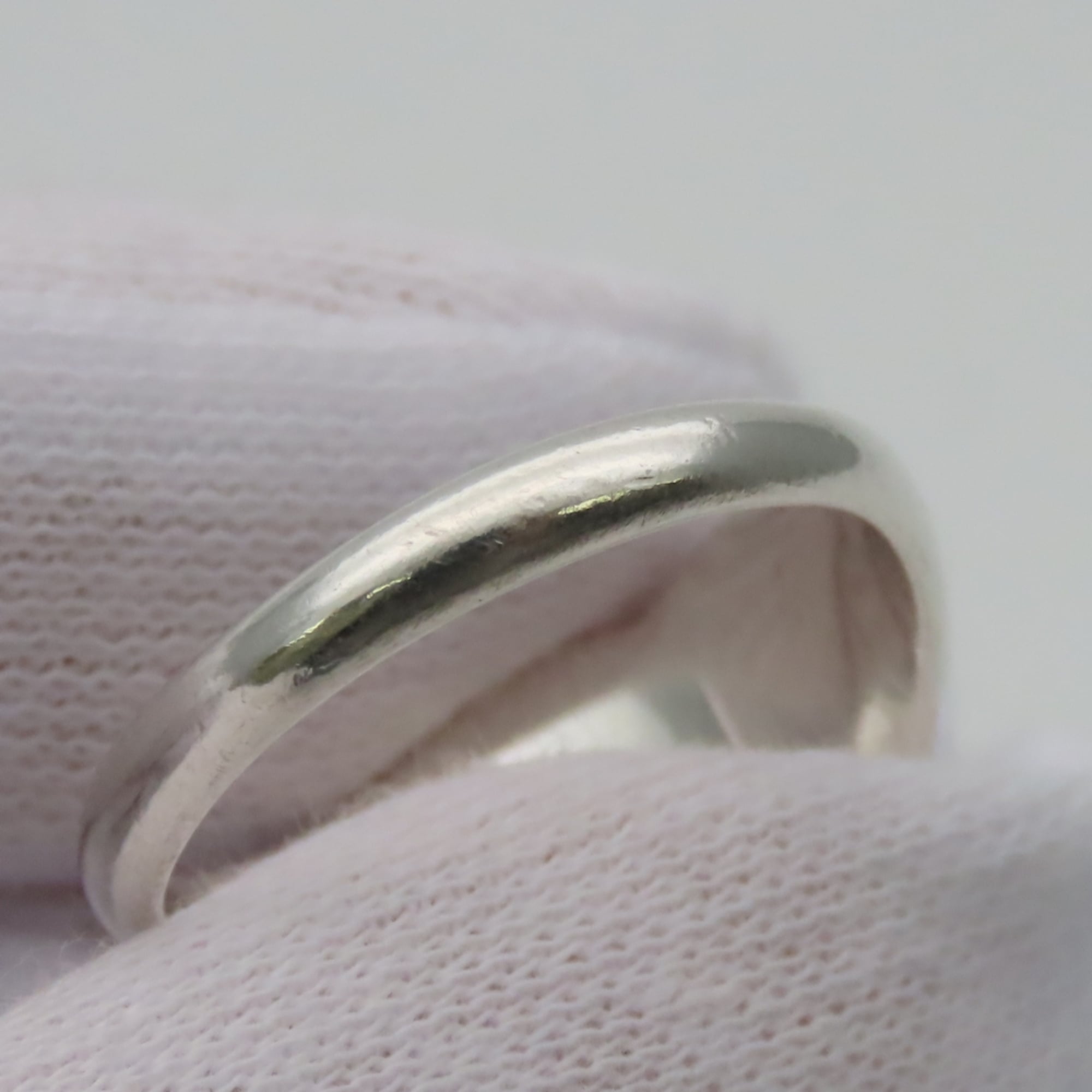 Tiffany Heart Silver Silver 925 Band Ring (Pre-Owned)