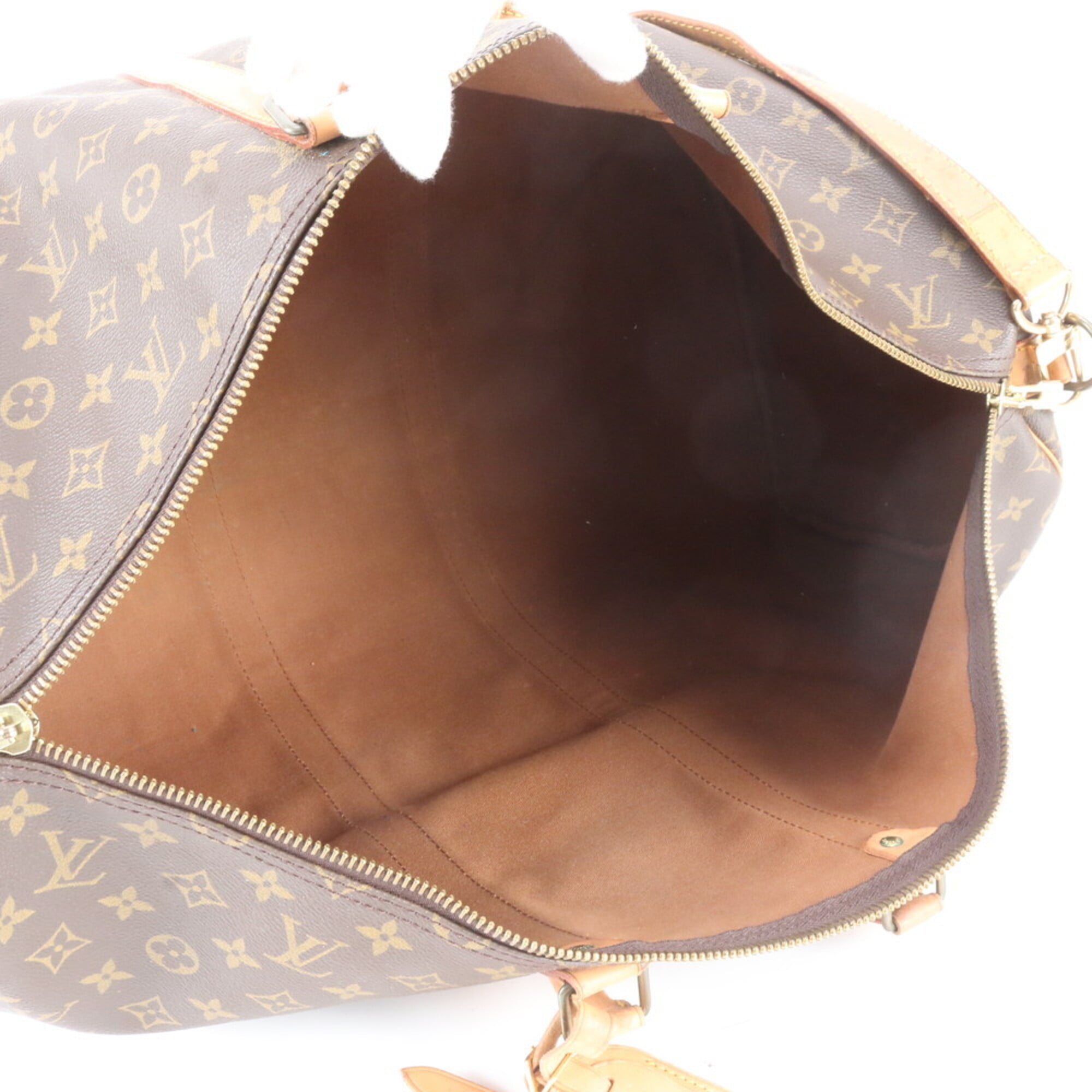 Louis Vuitton Monogram Brown Leather Coated Canvas Handbag (Pre-Owned)