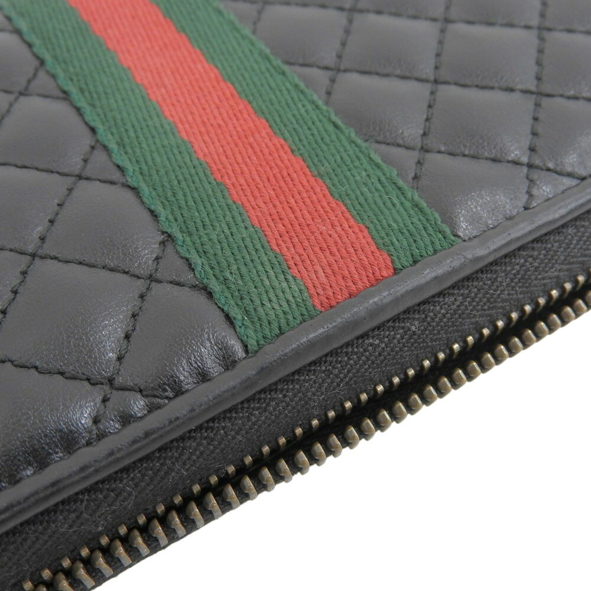 Gucci Black Leather Long Wallet (Bi-Fold) (Pre-Owned)