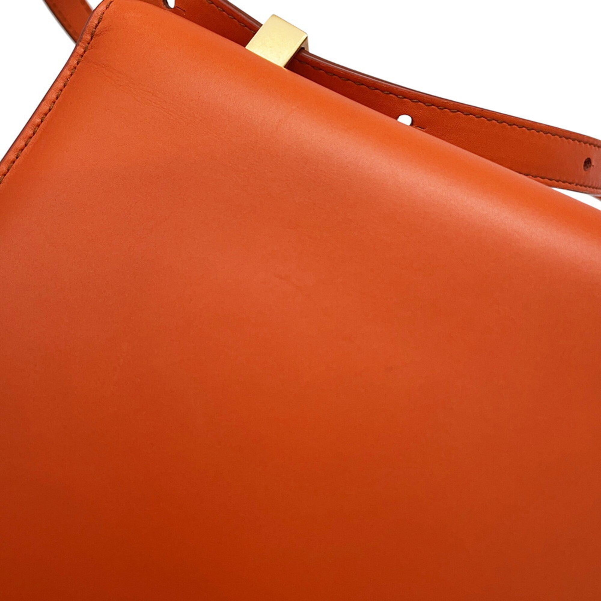 Bottega Veneta Orange Leather Shoulder Bag (Pre-Owned)