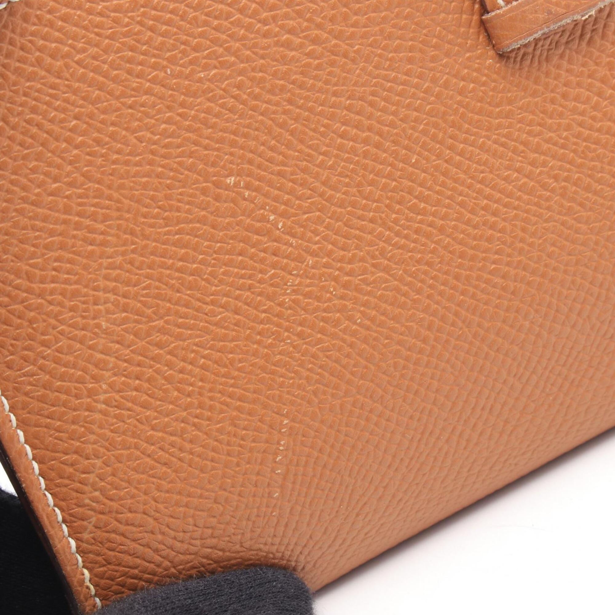 Hermes Brown Gold Brown Epsom Leather Long Wallet (Bi-Fold) (Pre-Owned)