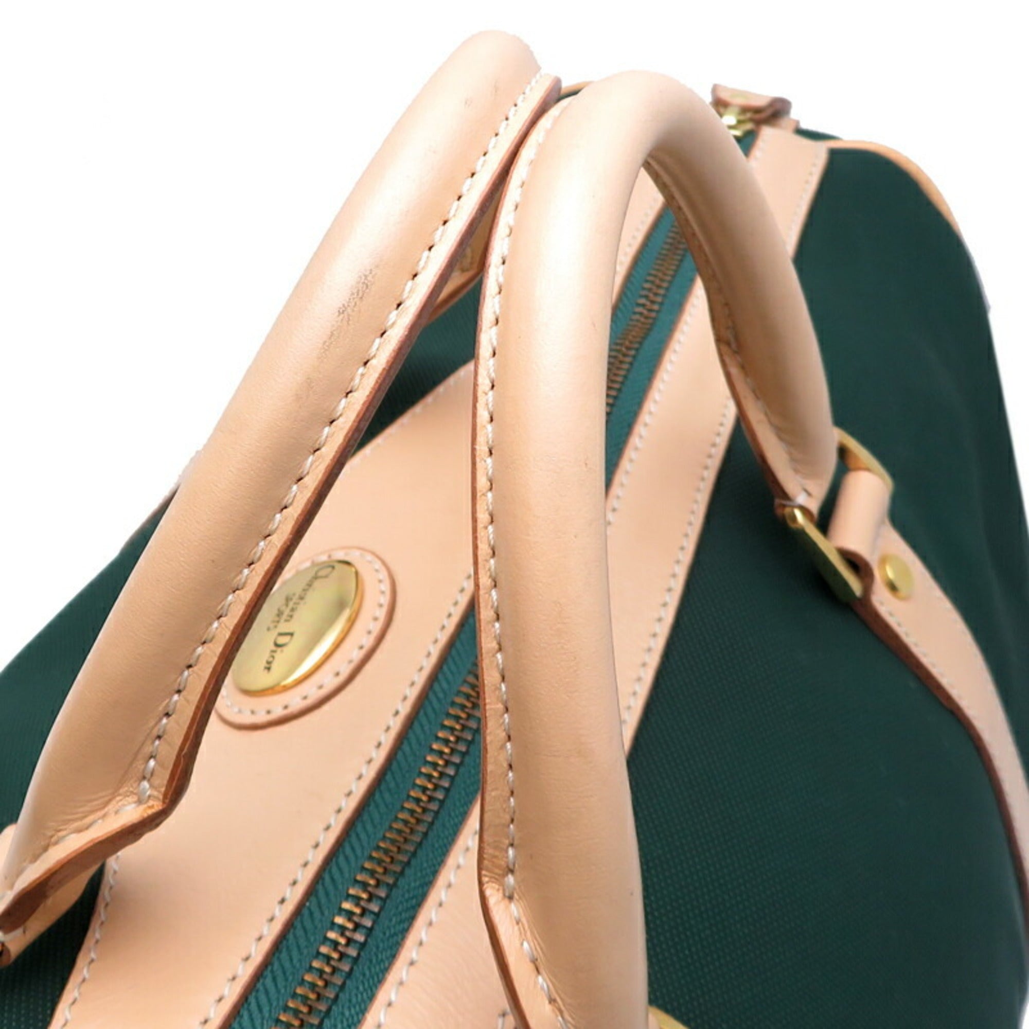 Christian Dior Green Pvc Boston Bag (Pre-Owned)