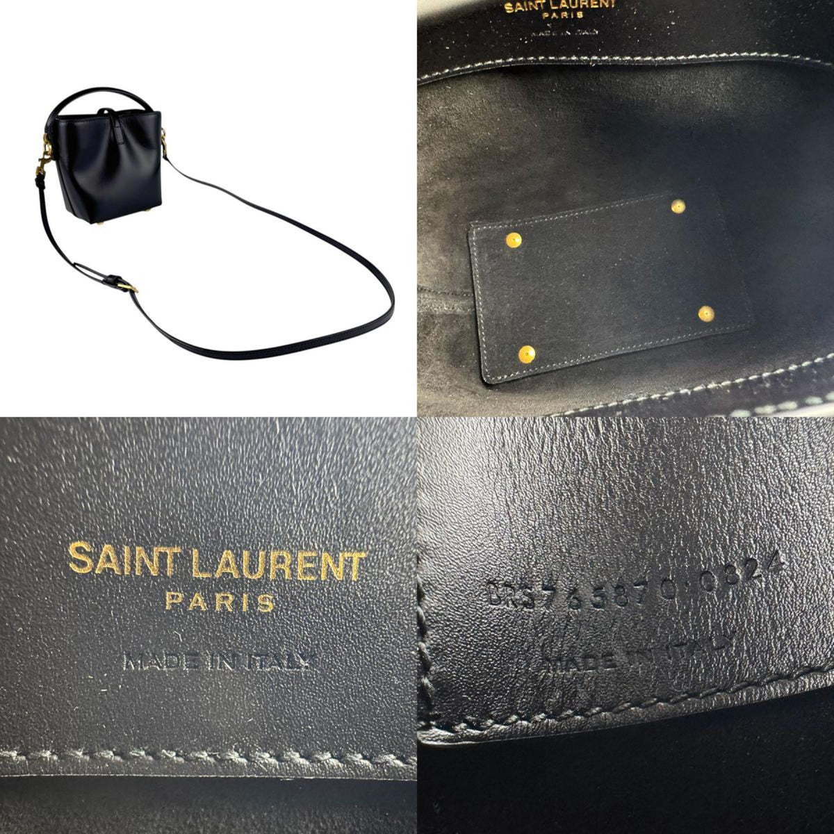 Saint Laurent Black Leather Shoulder Bag (Pre-Owned)