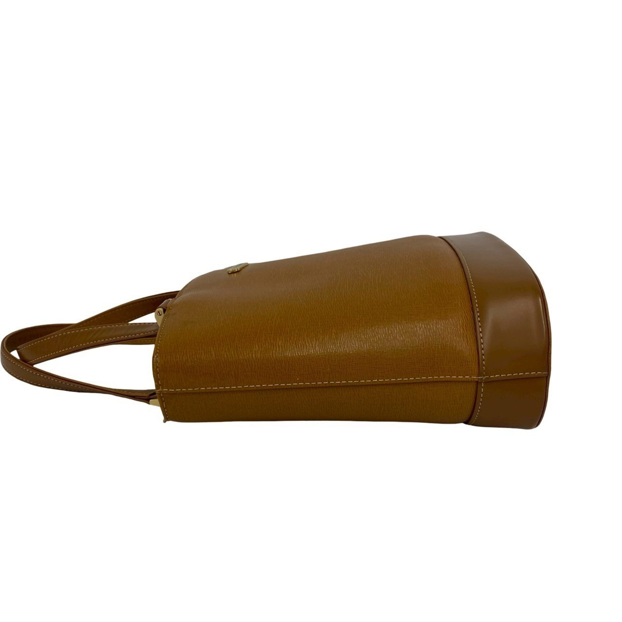 Burberry Brown Leather Handbag Tote Bag (Pre-Owned)