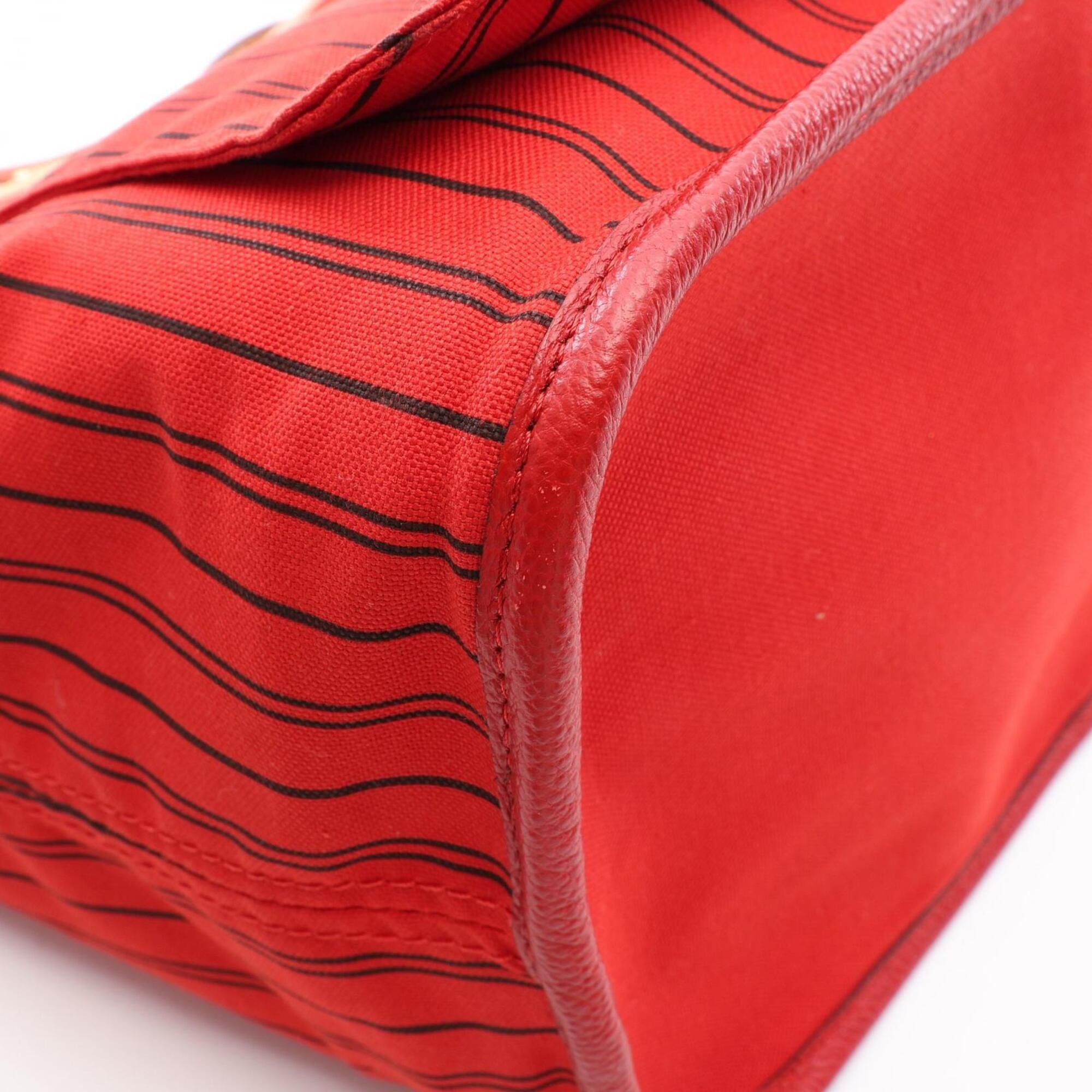 Louis Vuitton Brown Red Color Coated Canvas Leather Canvas Handbag Tote Bag (Pre-Owned)