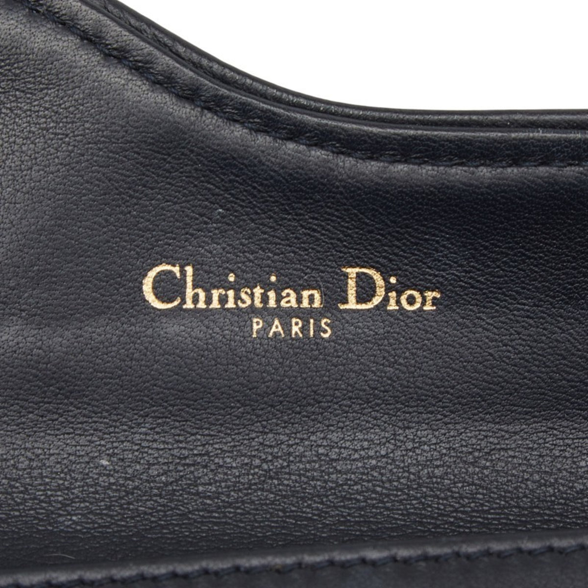 Christian Dior Navy Canvas Leather Coin Purse/Coin Case (Pre-Owned)
