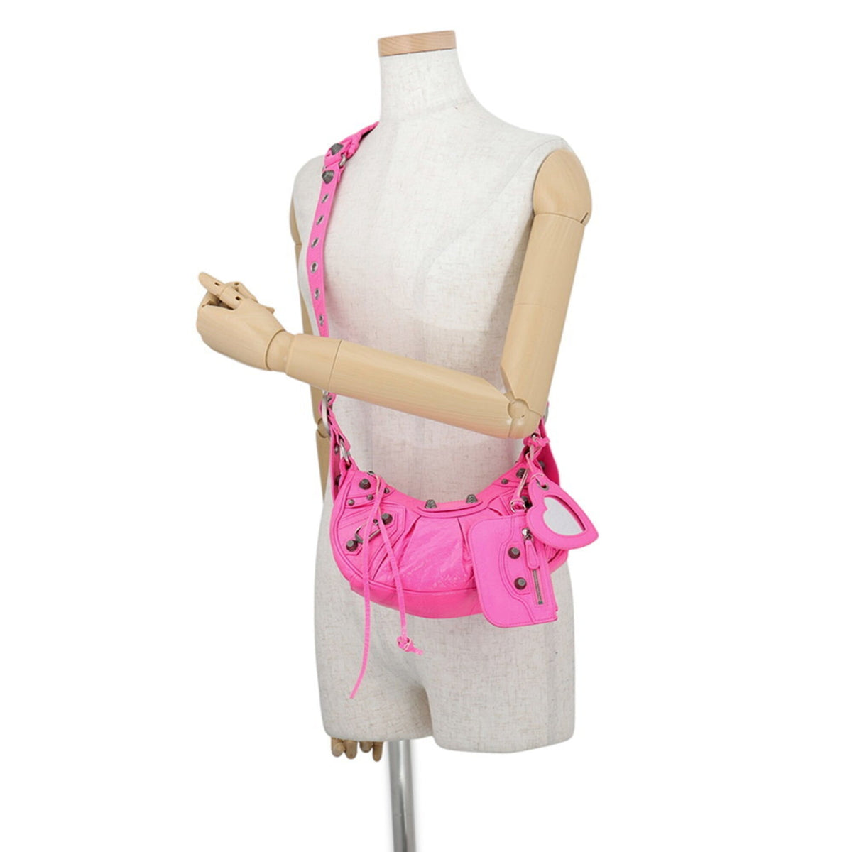 Balenciaga Pink Leather Handbag Pouch Shoulder Bag (Pre-Owned)