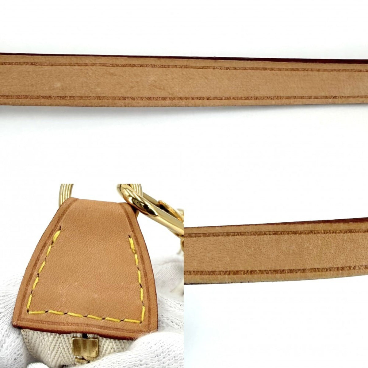 Louis Vuitton White Damier Azur Handbag Pochette Pouch (Pre-Owned)