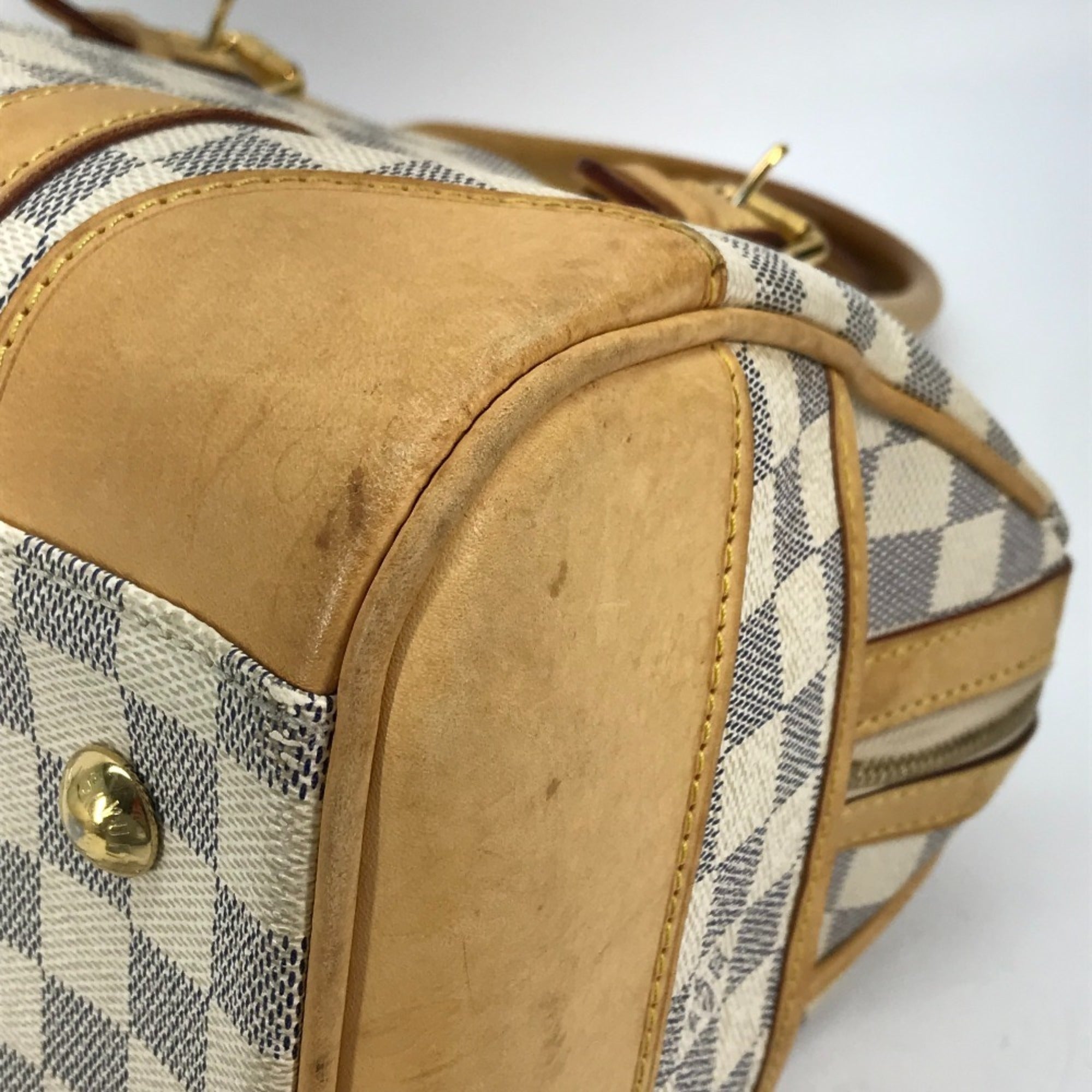 Louis Vuitton Damier Azur White Damier Azur Boston Bag Handbag (Pre-Owned)