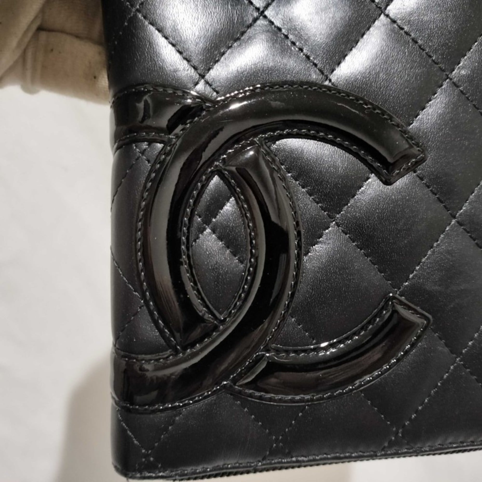 Chanel Black Pink Leather Long Wallet (Bi-Fold) (Pre-Owned)