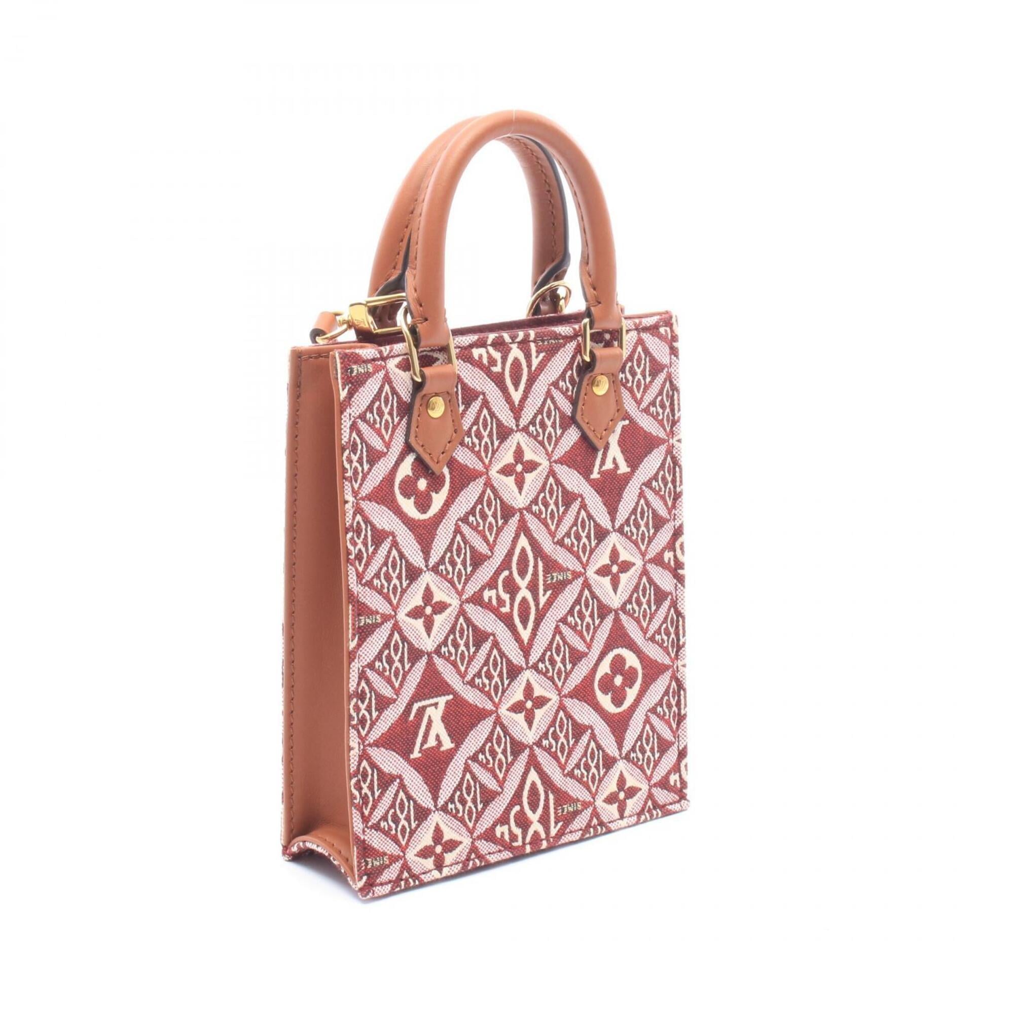 Louis Vuitton Bordeaux Brown Monogram Canvas Leather Handbag (Pre-Owned)