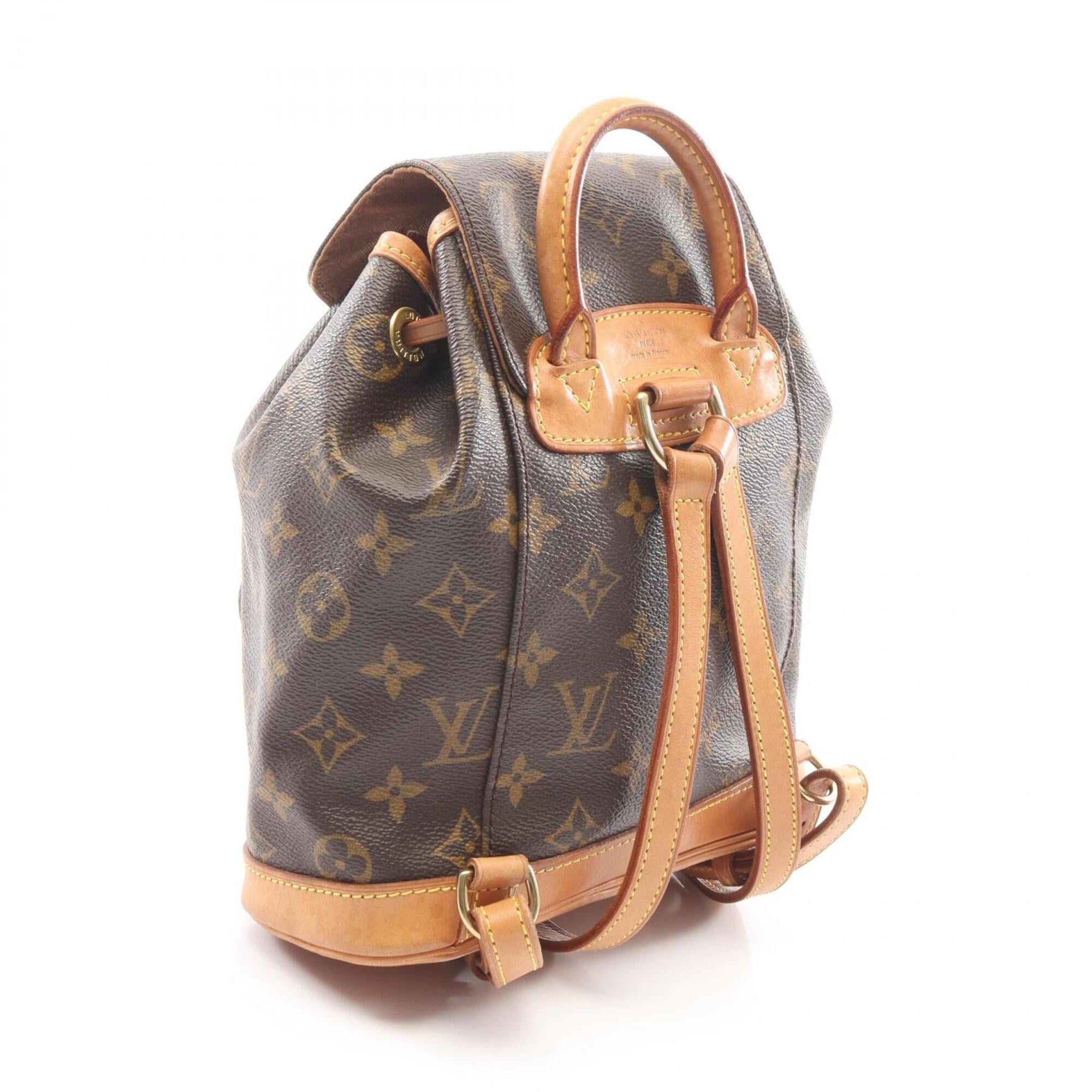 Louis Vuitton Brown Monogram Monogram Leather Backpack Handbag (Pre-Owned)