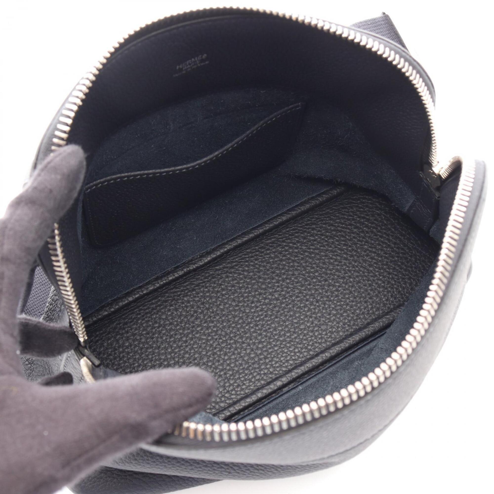 Hermes Blue Nuit Navy Togo Leather Messenger Bag Shoulder Bag (Pre-Owned)
