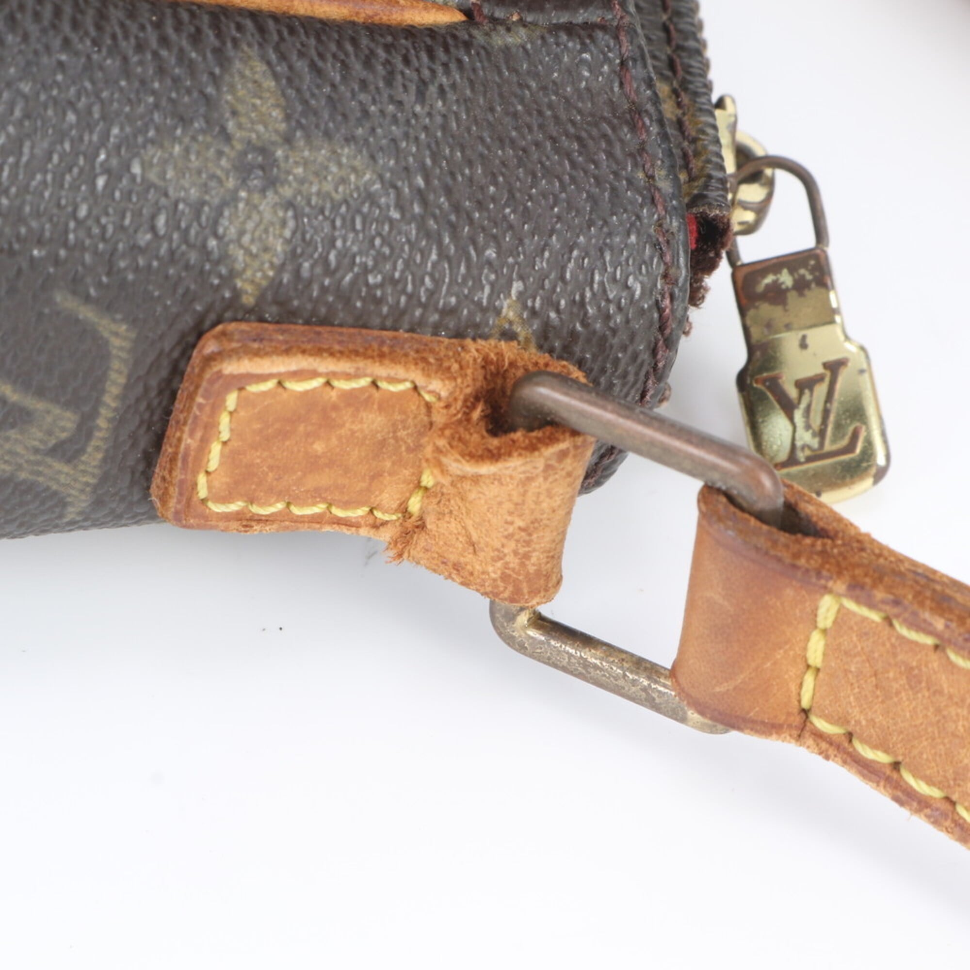 Louis Vuitton Monogram Brown Leather Coated Canvas Shoulder Bag (Pre-Owned)