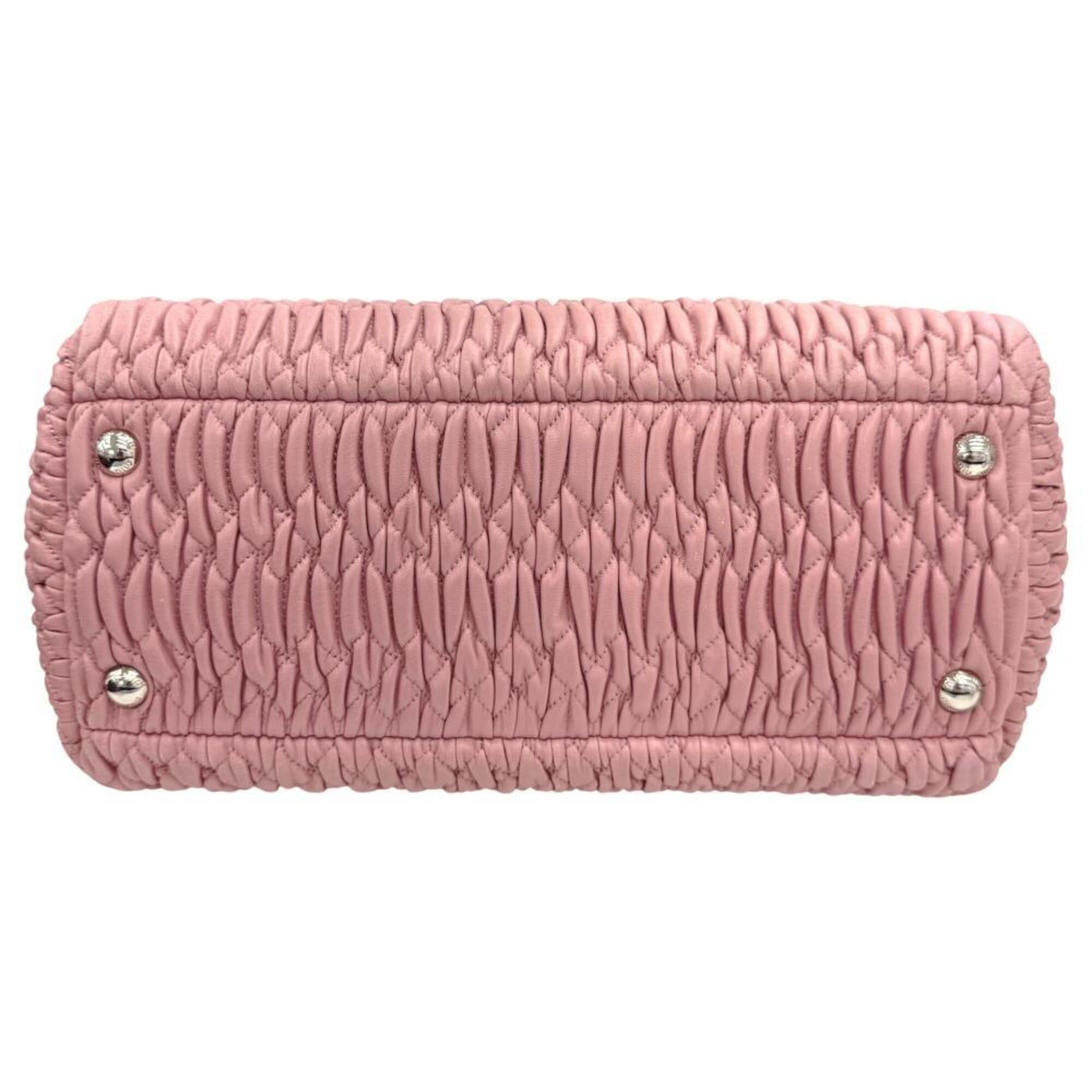 Miu Miu Pink Leather Handbag Shoulder Bag (Pre-Owned)