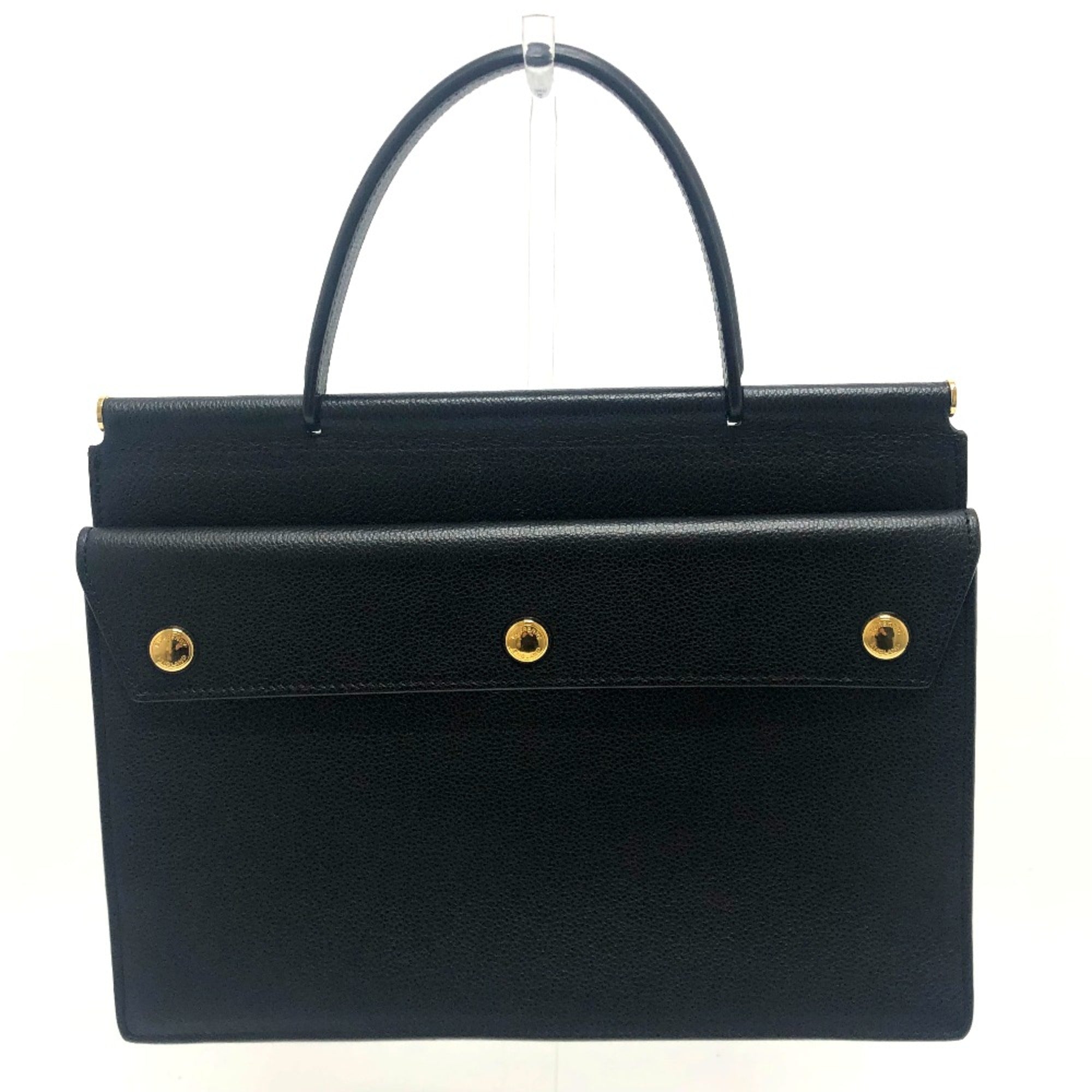 Burberry Black Leather Handbag (Pre-Owned)