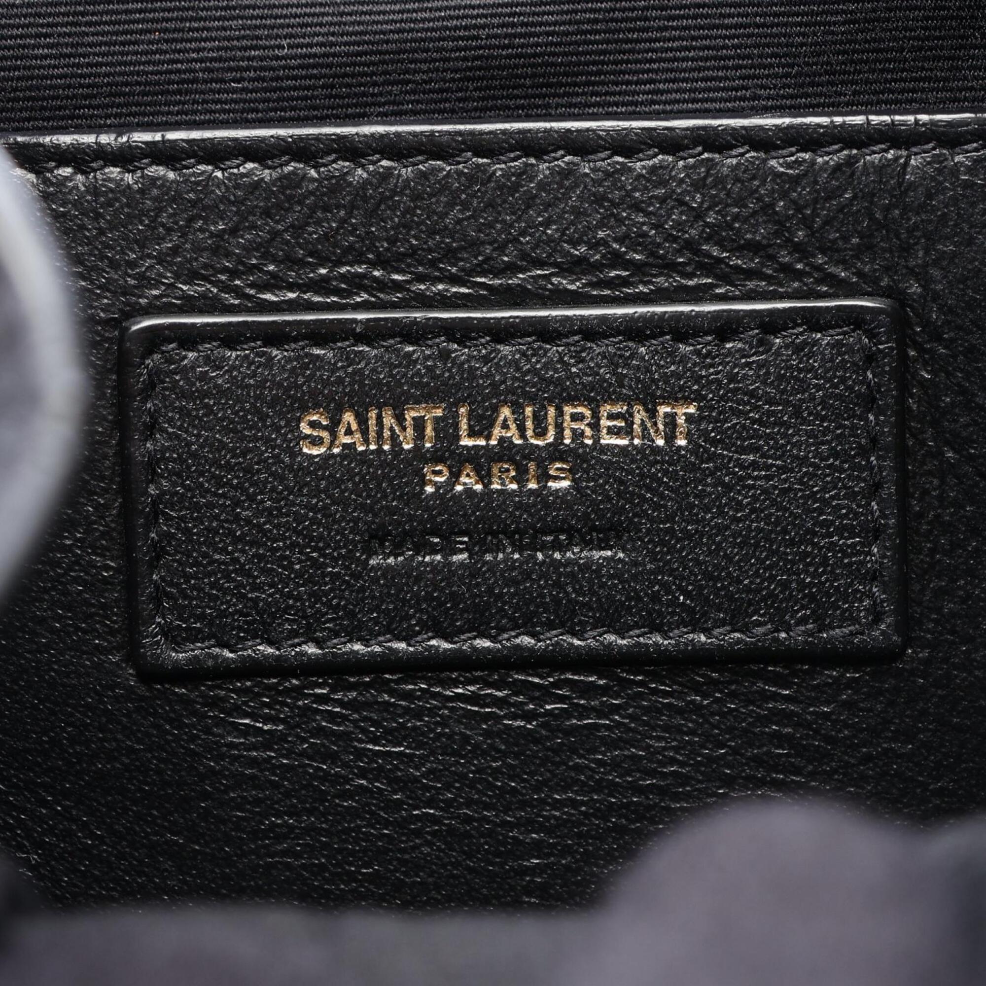 Saint Laurent Black Leather Handbag Shoulder Bag (Pre-Owned)