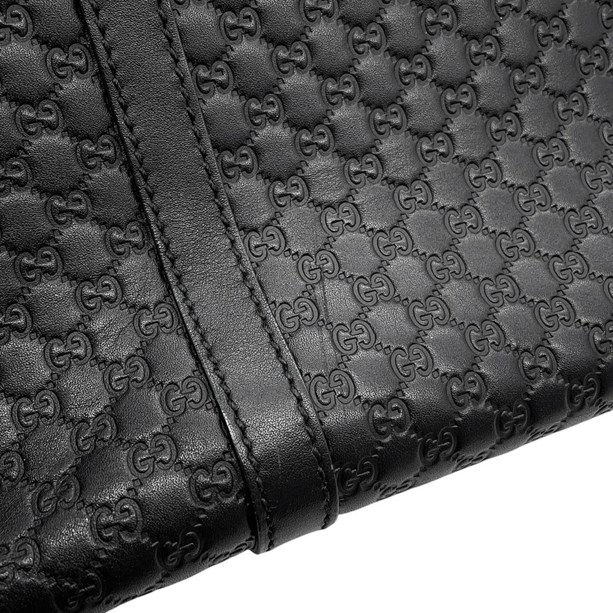 Gucci Black Leather Handbag Shoulder Bag Tote Bag (Pre-Owned)