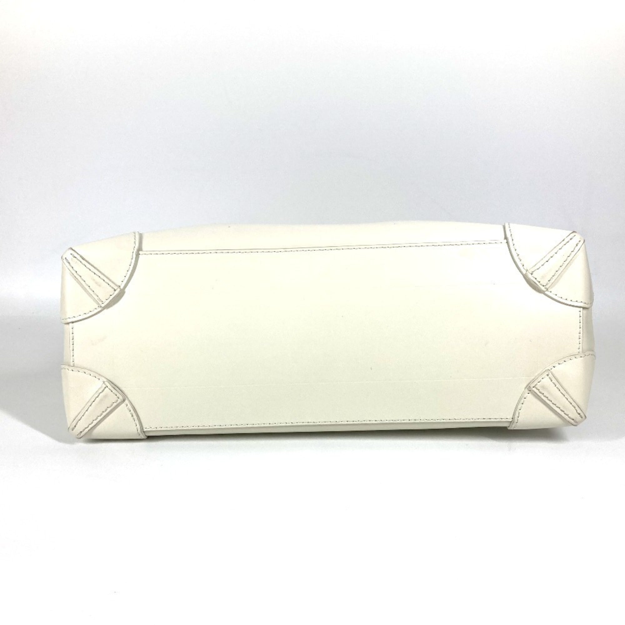 Louis Vuitton Blanc White Leather Handbag Shoulder Bag Tote Bag (Pre-Owned)