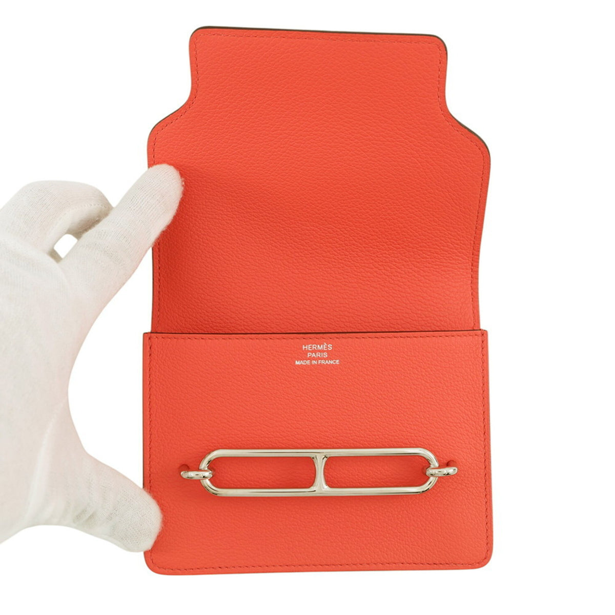 Hermes Orange Sienne Evercalf Leather Wallet (Bi-Fold) (Pre-Owned)