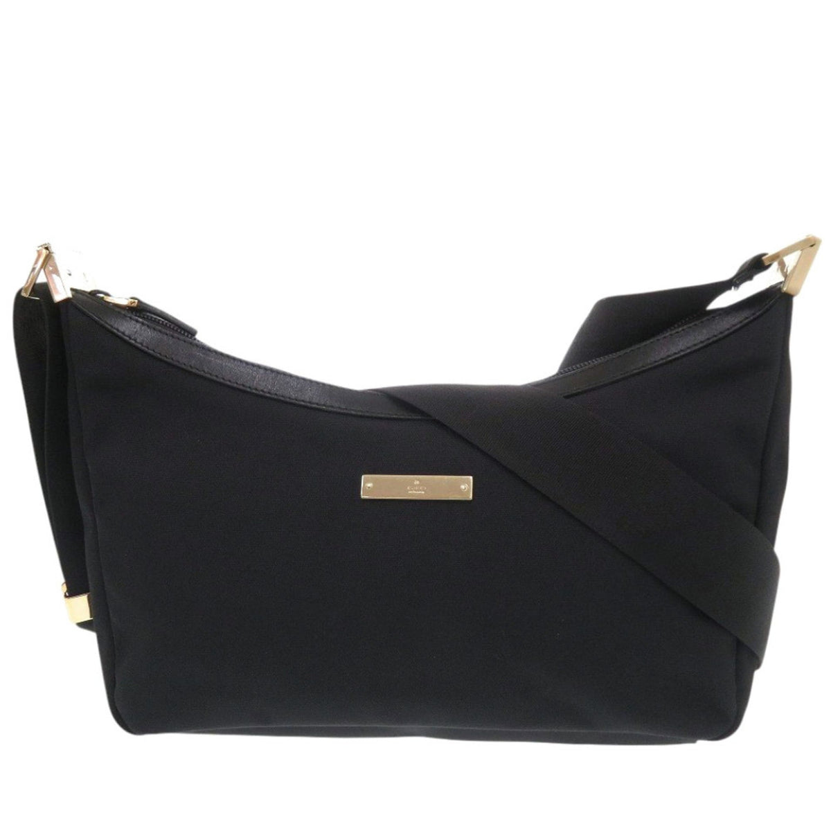 Gucci Black Nylon Canvas Shoulder Bag (Pre-Owned)