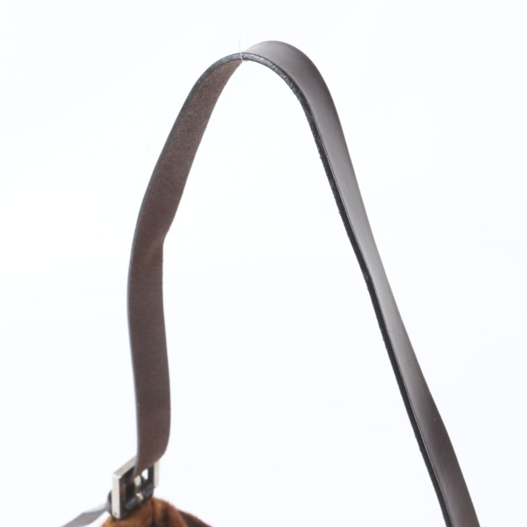 Fendi Brown Leather Handbag Shoulder Bag Tote Bag (Pre-Owned)